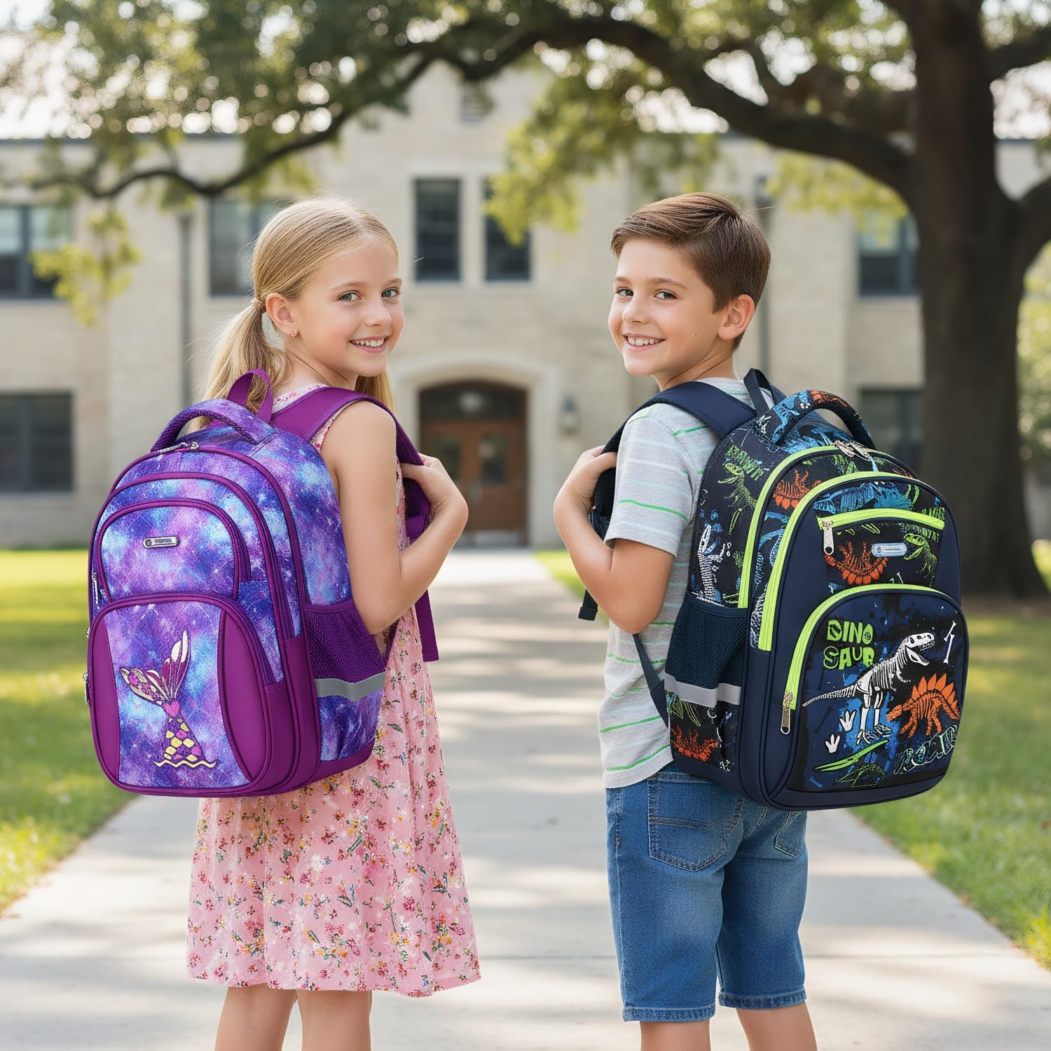 Mochila infantil para niñas, preescolar, primaria, jardín de infantes, mochila escolar de 15.6 pulgadas, multifuncional, bonita y de gran capacidad