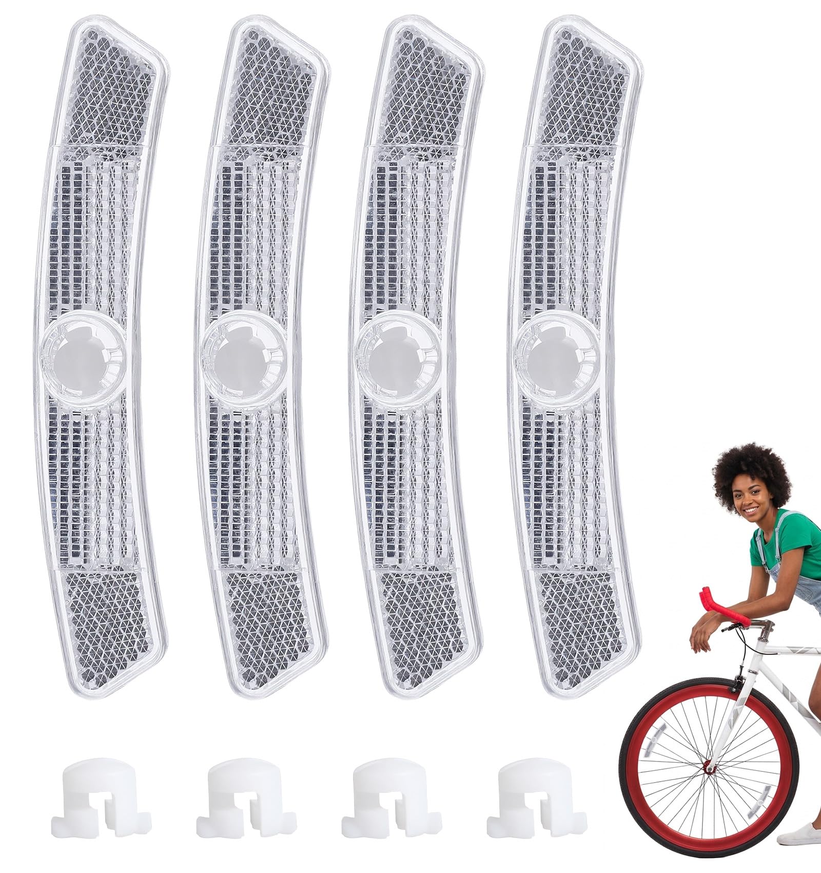 4 Pcs Bike Spoke Reflectors, Bike Wheel Reflectors