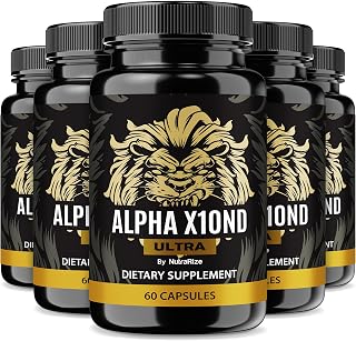 (5 Pack) Alpha X10nd Ultra for Men, Official Male Formula to Maintain Stamina and Peak Performance, All-Natural Blend for Nutrition and Health Support, AlphaX10nd Supplement Reviews (300 Capsules)