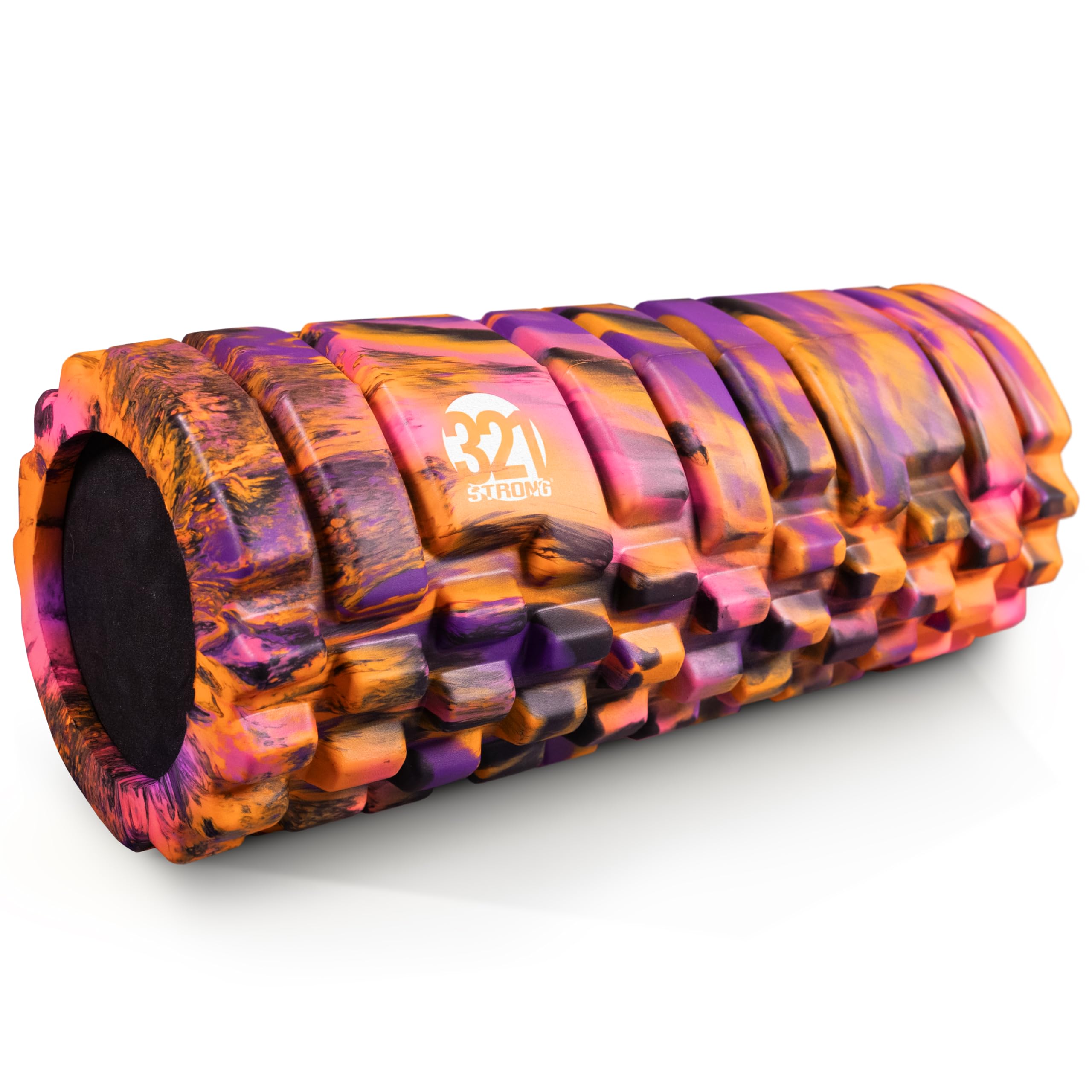 321 STRONG Foam Roller - Medium Density Deep Tissue Massager - Muscle Massage + Myofascial Trigger Point Release - Includes 4K eBook - Sunrise