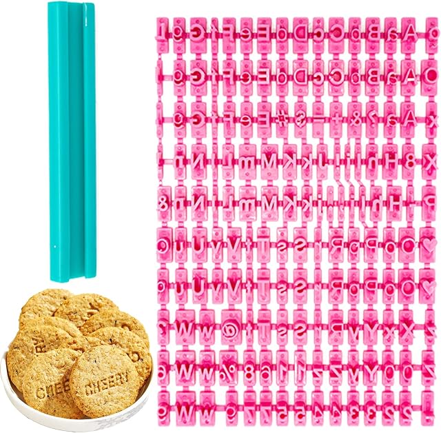 150pcs Alphabet Number Letter DIY Mold Biscuit Fondant Cookie Cake Stamp Decorating Baking Tool Set Kitchen Craft Message Maker