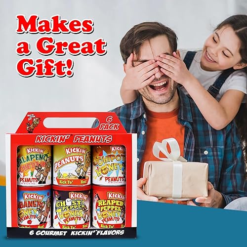 Miniatura 3 de ASS KICKIN' Cacahuetes picantes picantes, paquete variado de 4.25 onzas, paquete de 6 unidades, maní gourmet picante, prueba si te atreves