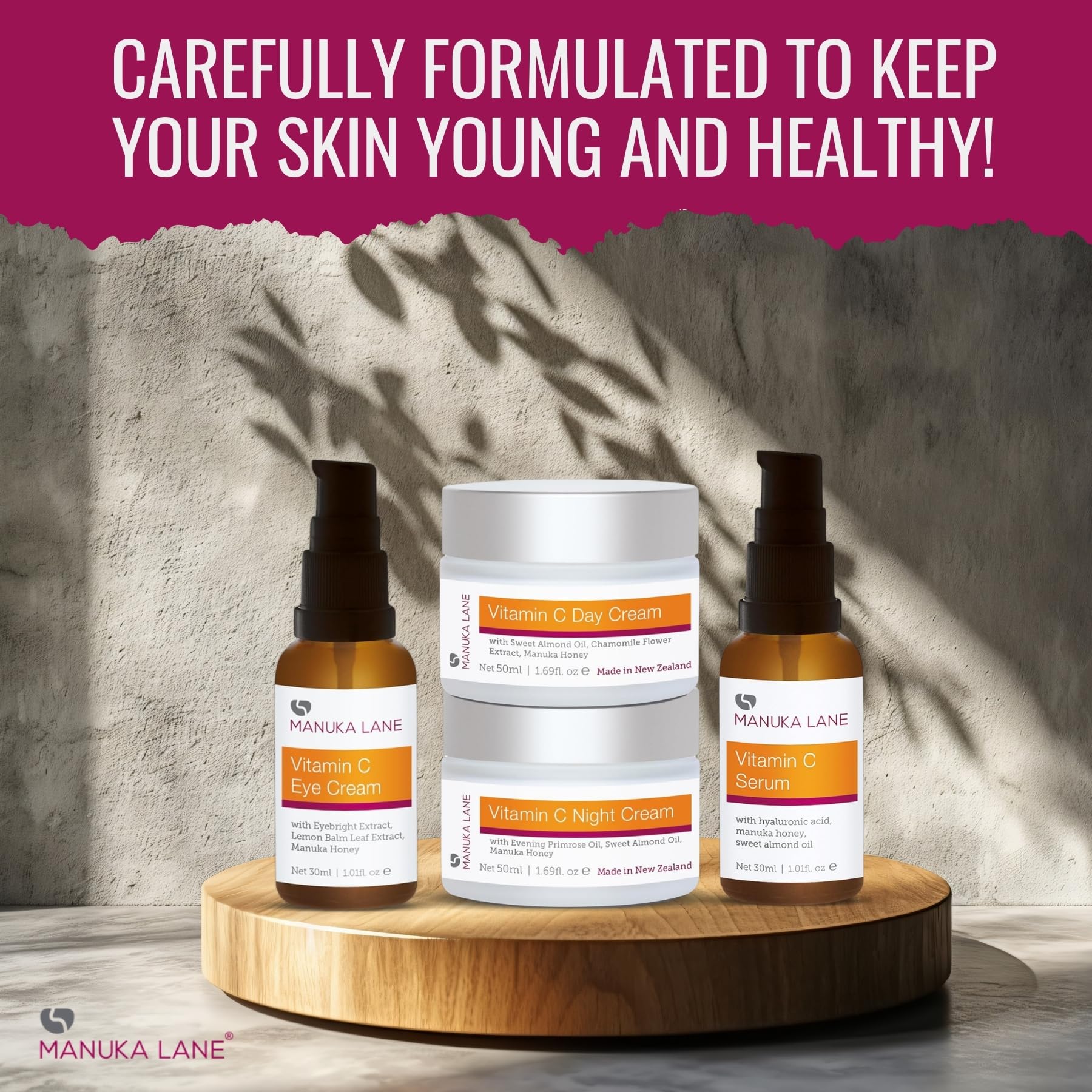 Amazon.com: Manuka Lane Vitamin C Complete Skin Care Regimen