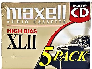 Maxell 90 High Bias Audio Cassette Tape - 5-Pack (Black, Cassette