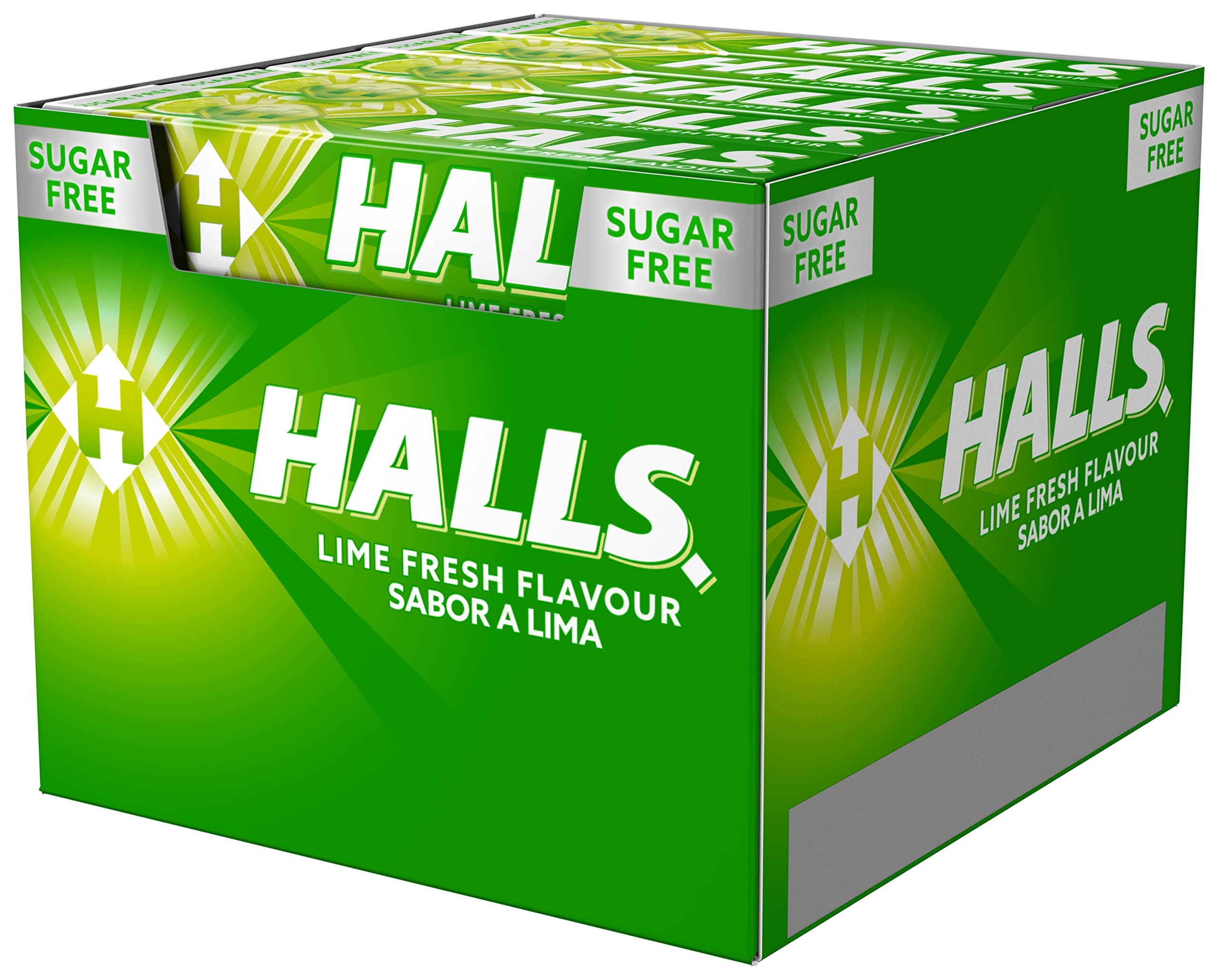Caramelo Sin Azúcar Halls Lima Caja 20 Sticks 32g