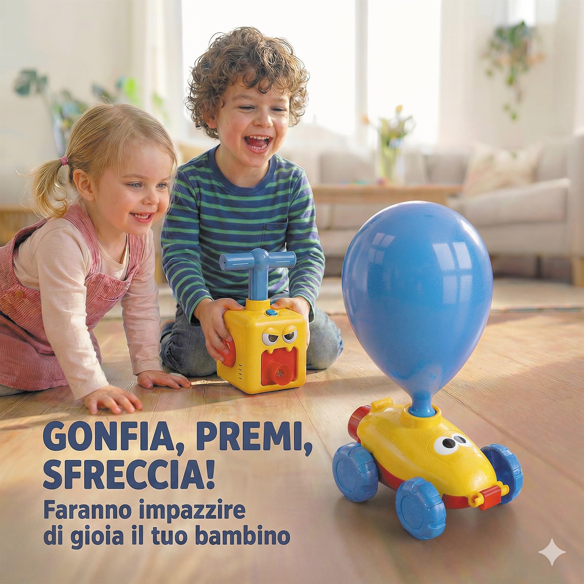 LUDAZON Macchinine ad Aria: Faranno Impazzire di Gioia Il Tuo Bambino, Regali di Compleanno Bambini 2 3 4 5 6 Anni, Giocattoli Montessori, Gioco Bimbo e Bimba Educativo, Idea Regalo, Guarda Il Video