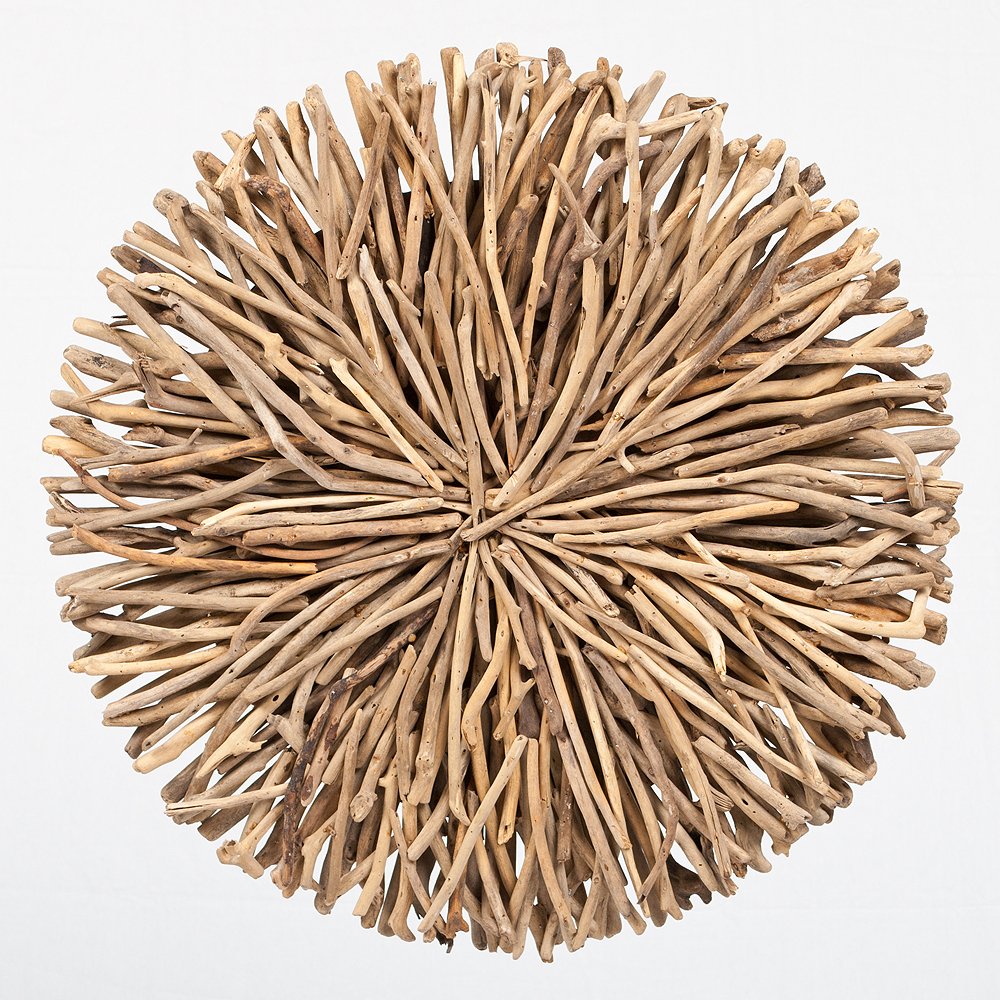 LEBENSwohnART Wand-Deko-Objekt BULAT Natural Ø ca. 70cm Treibholz Kreis Äste Wandbild Wanddeko