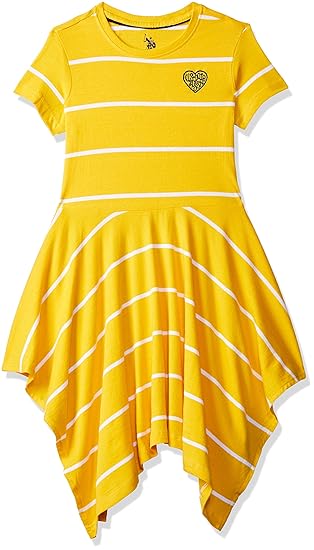 U.S. POLO ASSN. Girls Cotton Knee Length Dress