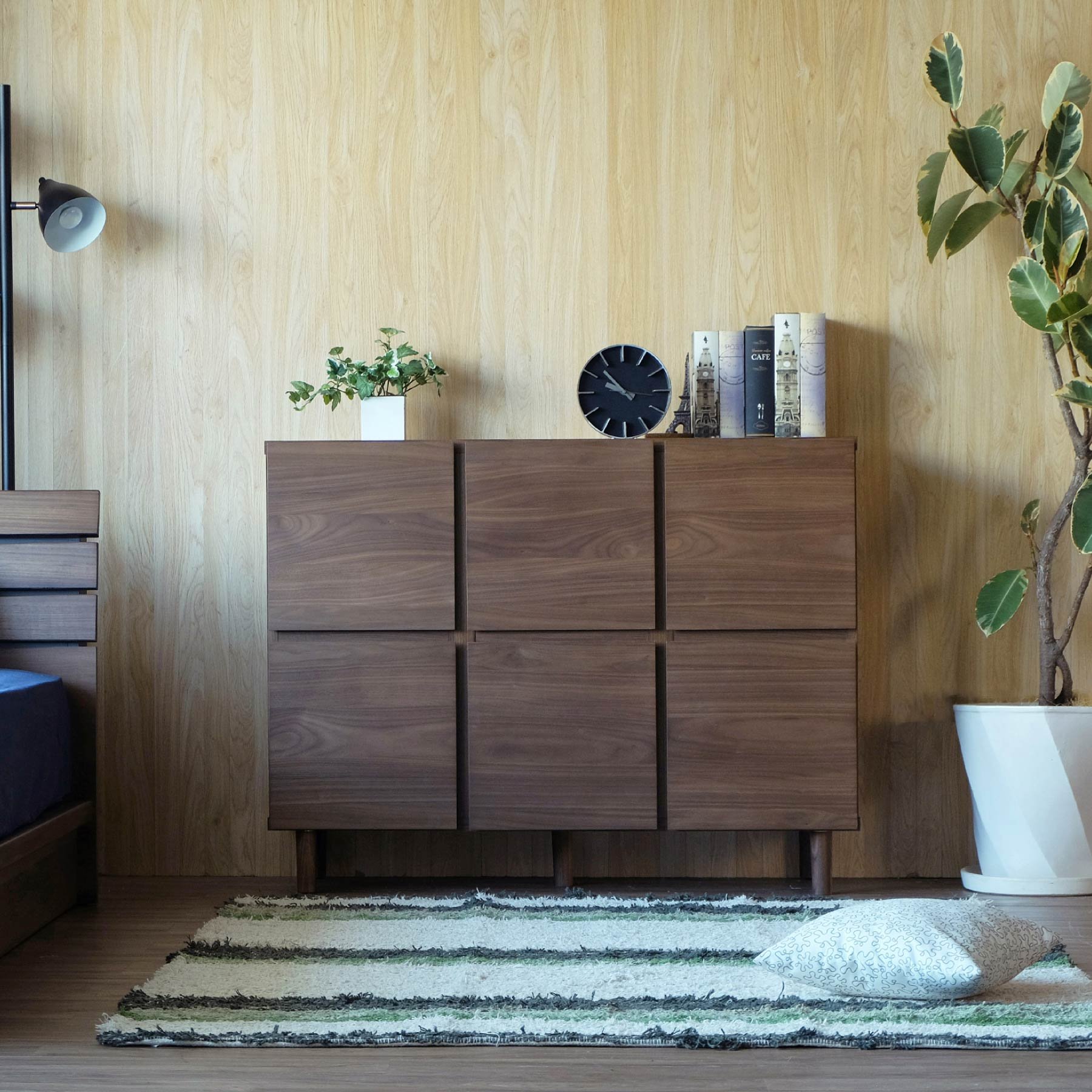 NMU ITA　収納家具　ブラウン　キャビネット　幅87 フラットなフォルムのキャビネット (幅89cm ブラウン) | ニトリネット