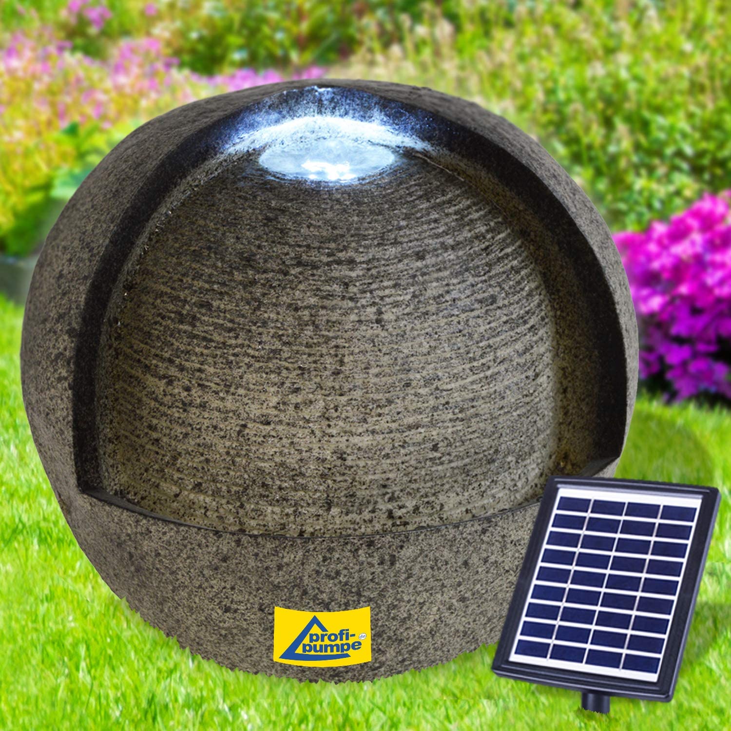 Fuente de jardín Solar Moderna Redonda al Aire Libre LED | Fuente de Vida
