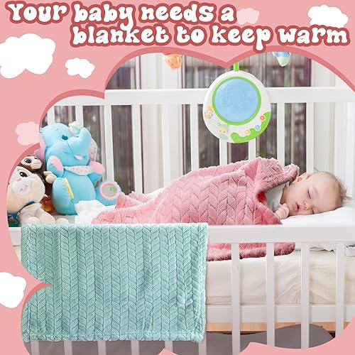 Vista 79 de Frienda Manta mullida para bebé, 4 piezas, manta mullida para niños y niñas, suave y cálida para bebés, recién nacidos, suministros de cama