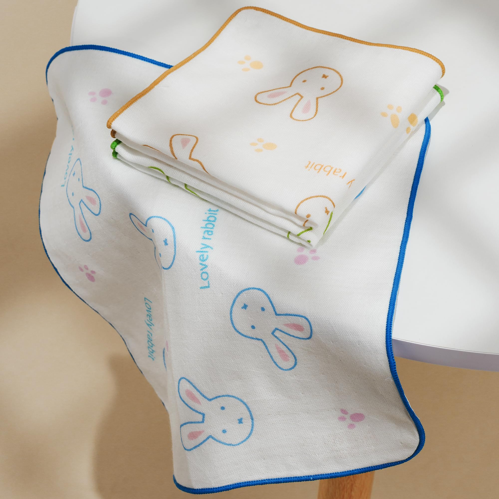 Vie TRIOMPHE Baby Muslin Washcloths for Newborns 100% Cotton Baby flannels, Bath&Face&Burp Cloths - Image 2