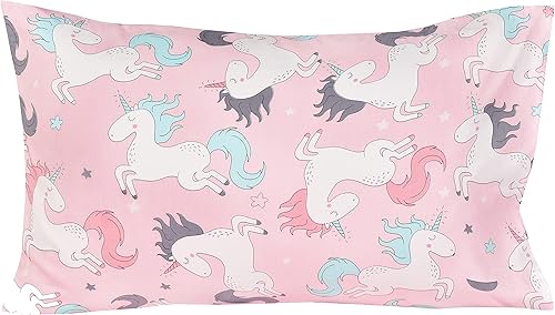 Miniatura 4 de Juego de sábanas de 3 piezas para niñas y niños, adorable y adorable diseño de caballo de unicornio, 100 % algodón, sábana encimera, sábana bajera y