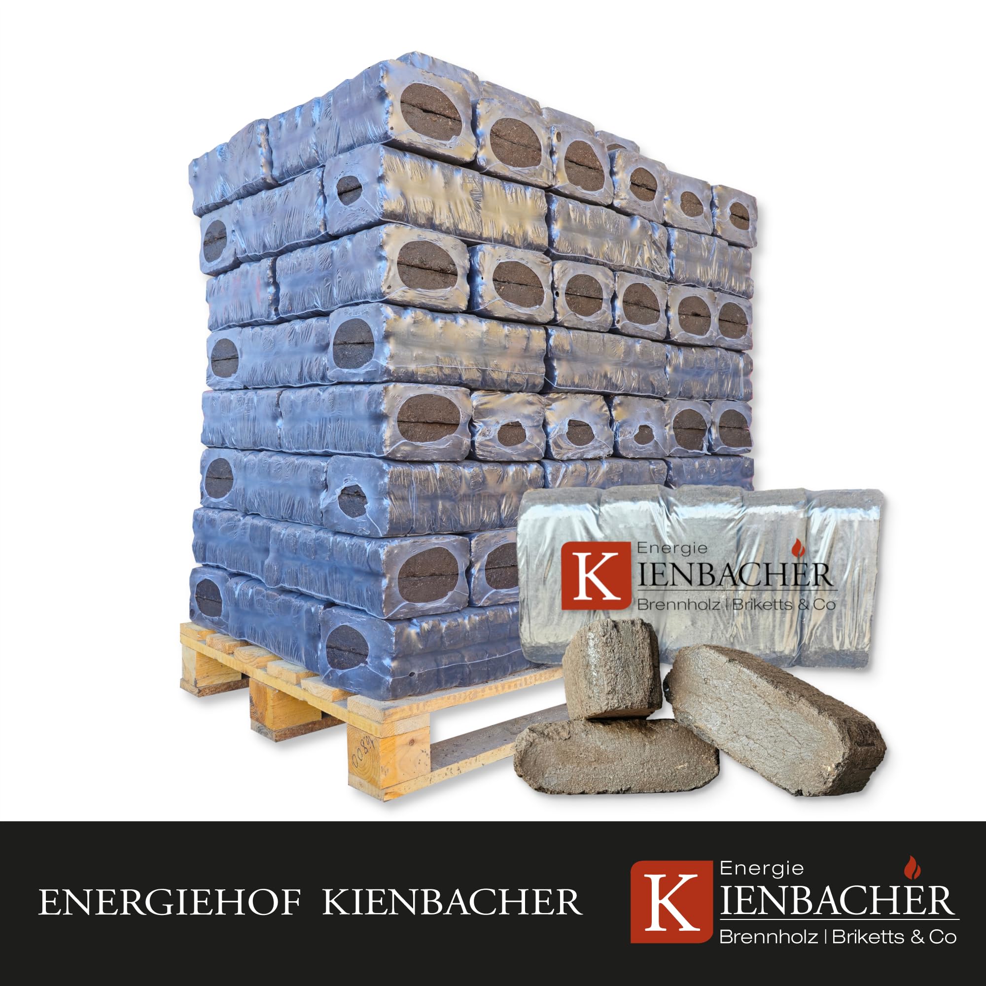 Torfbriketts 1000kg Biokohle Braunkohle Union Gluthalter Kamin Ofen Brenn Holz Heiz Kohle Rekord Briketts | Energie Kienbacher