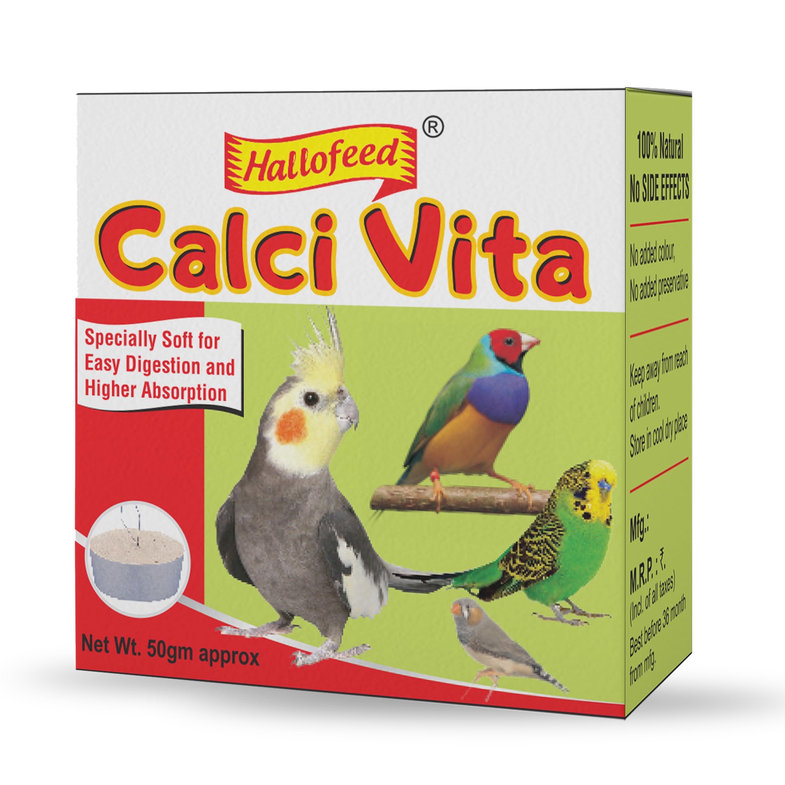 Hallofeed Calcium Block Bird Food, Easy Digestion Finches Budgies Lovebirds Cockatiels Conures, Pack of 4 (B0CZ95XD49) Amazon Price History, Amazon Price Tracker