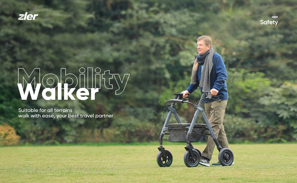 Amazon.com: Zler Heavy Duty Rollator Walker 400lb