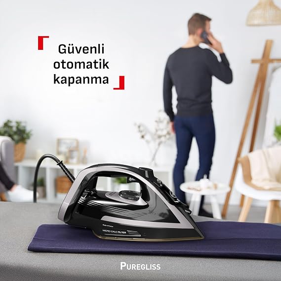 Tefal FV8062 Puregliss 50 gr Continuous and 280 gr Shock Steam 3000 Watt Steam Iron