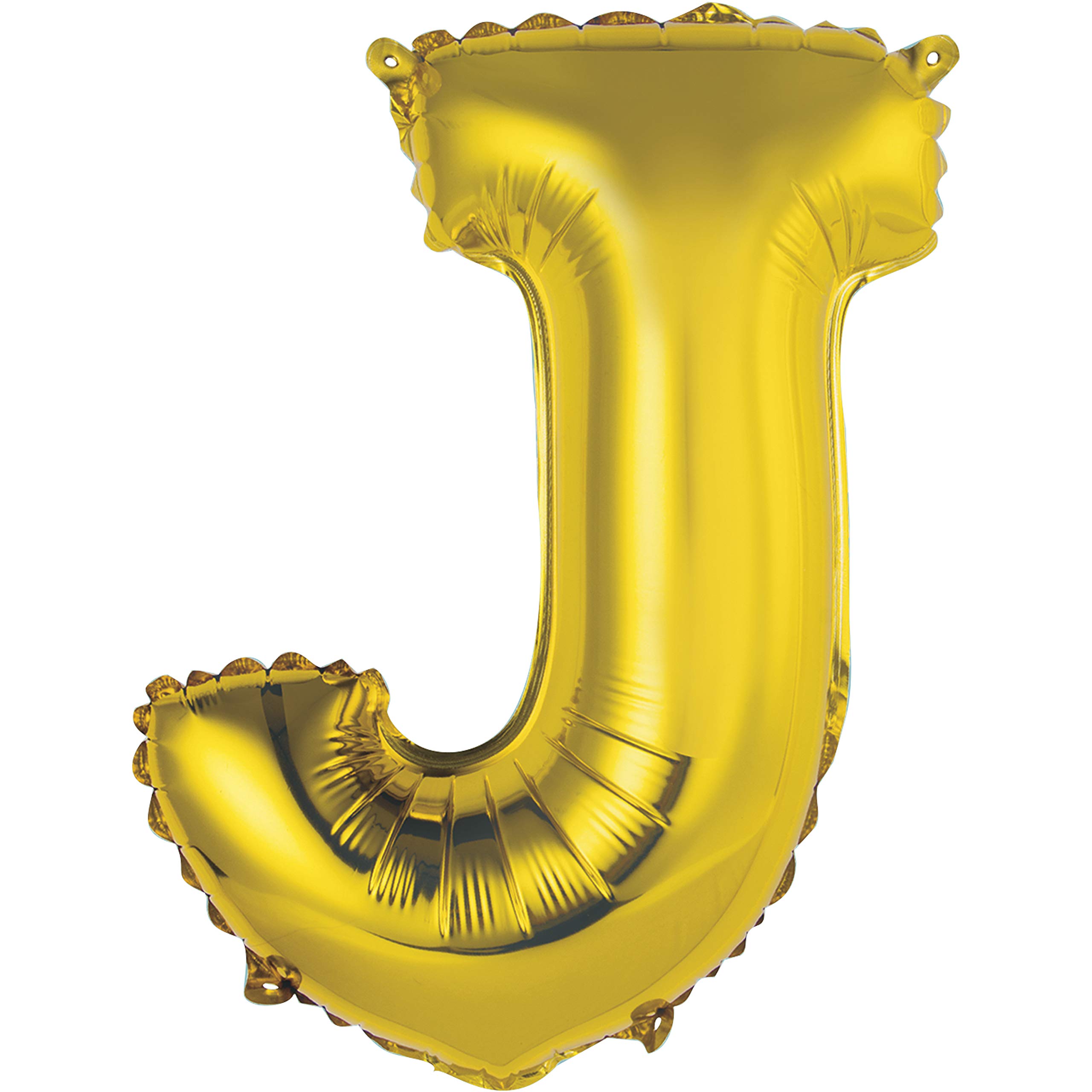 Folien-Buchstaben-Luftballon - 35 cm - Buchstabe J Luftballon - Gold