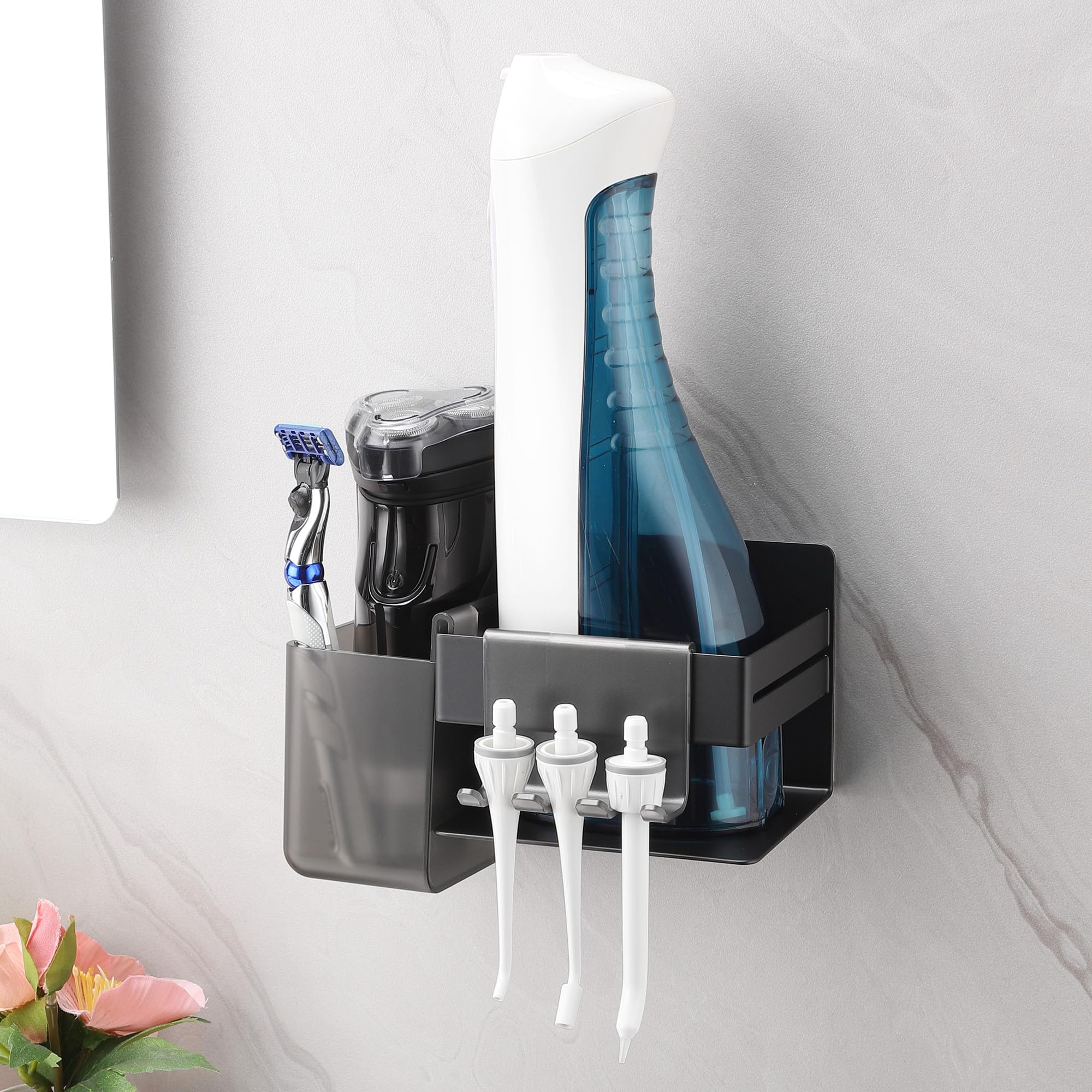 Portaspazzolino Da Parete Per Spazzolini Elettrici - In Acciaio Inox Con 2 Ganci - Adesivo Forte - Argento - Foto 9