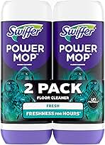 Swiffer PowerMop Floor Cleaning Solution with Unstopables Fresh Scent, PowerMop Refills, Floor Cleaner for Mopping, 25.3 fl oz, 2 Pack