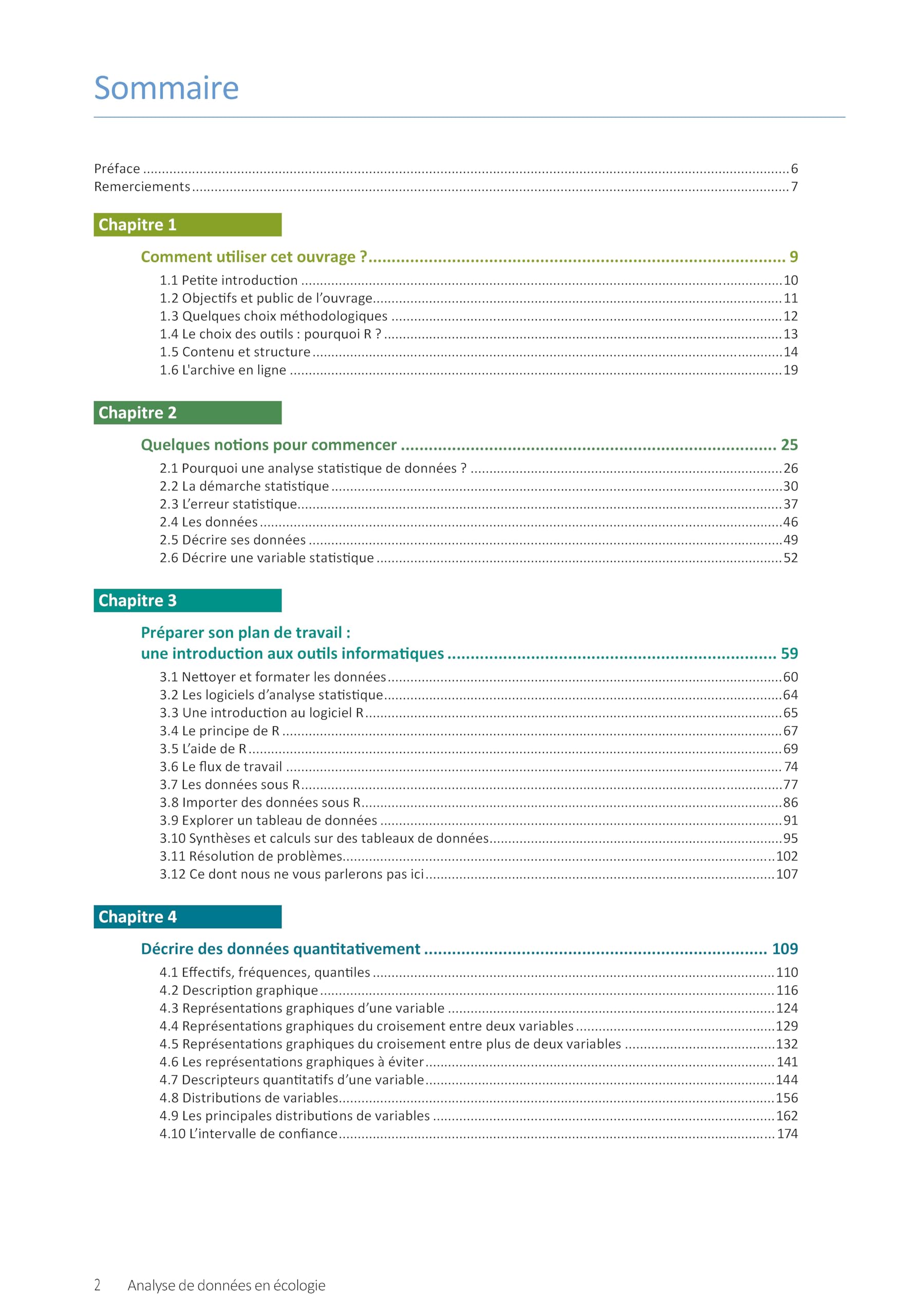 Analyse de données en écologie: Initiation aux outils statistiques pour l'études naturalistes