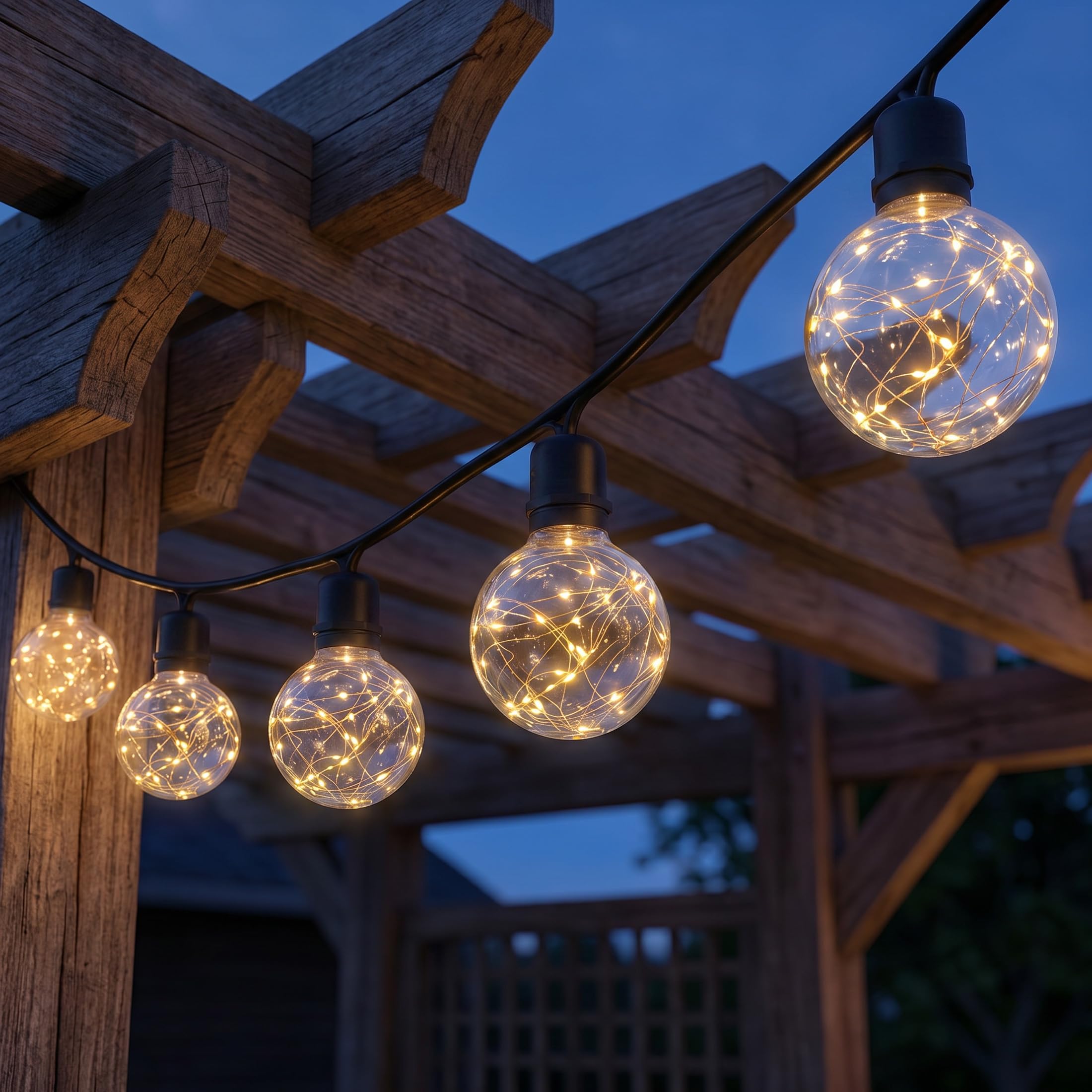 Ampoule E27 Vintage 2W avec guirlande lumineuse LED intégrée, Lot de 4