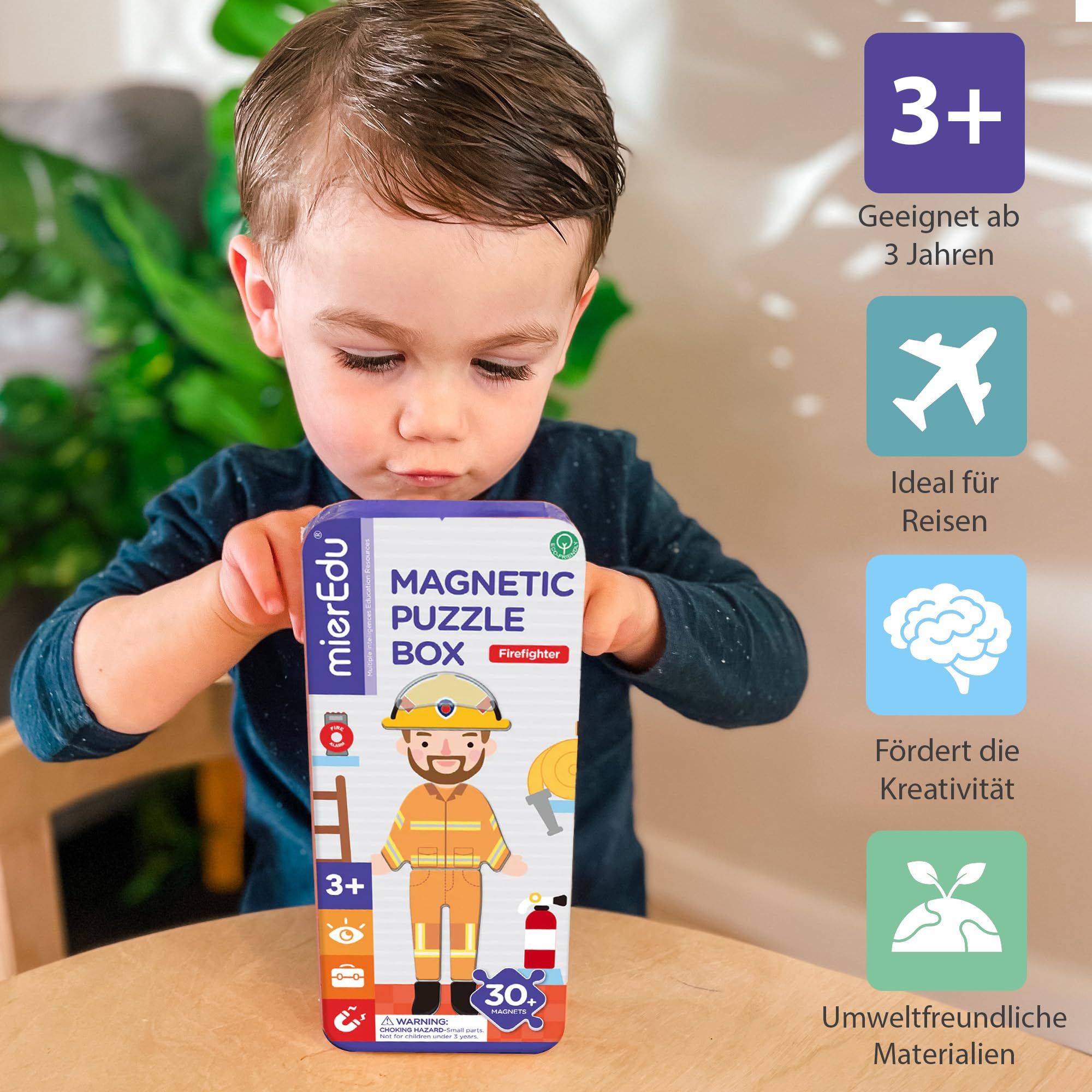 mierEdu – Juego magnético Box Dress Up – Bombero para vestir I Promueve habilidades motoras + fantasía. Juguetes a partir de 3 años