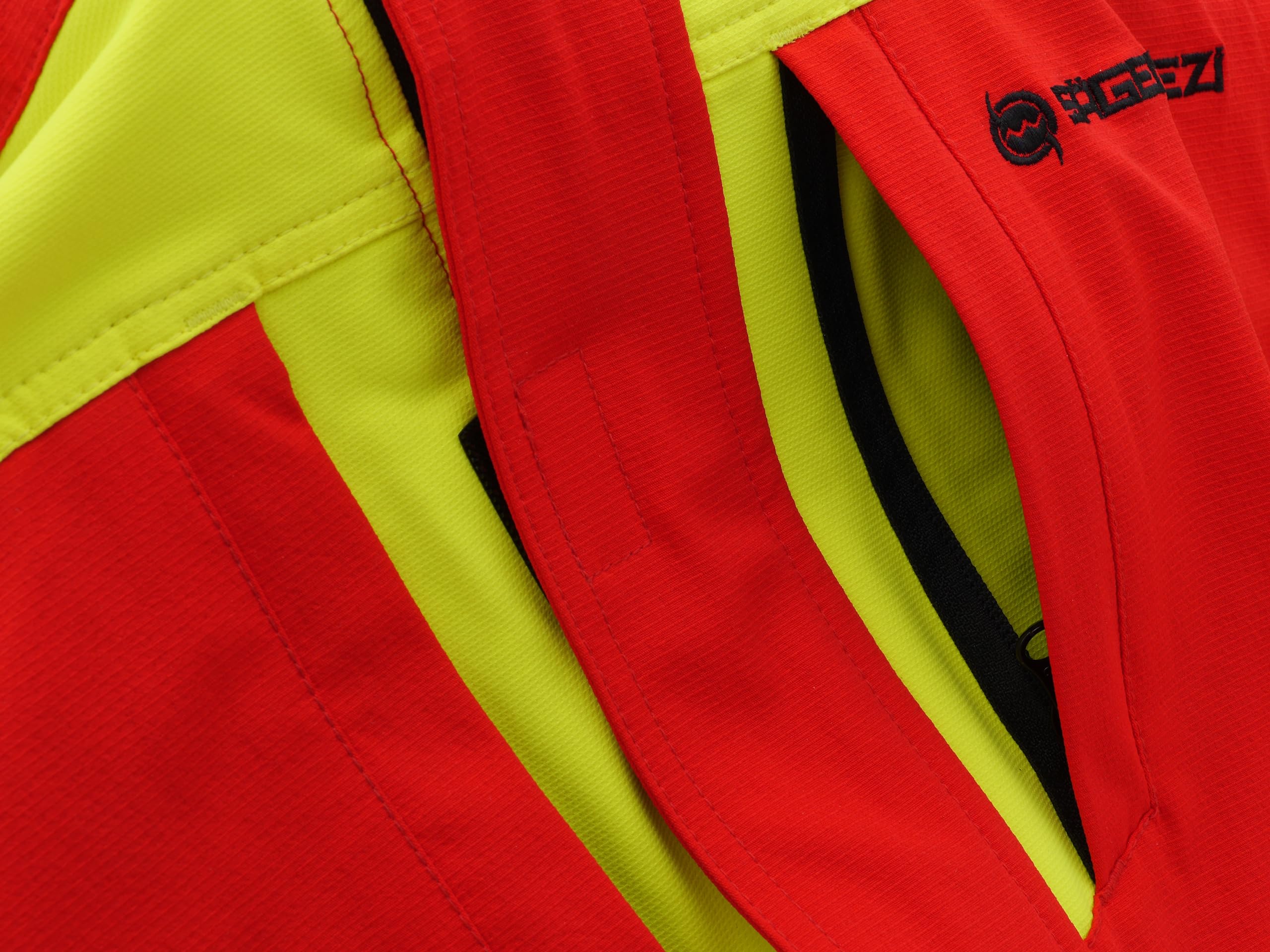 Sägenspezi Forstjacke S1 Ultra rot/neon gelb/schwarz