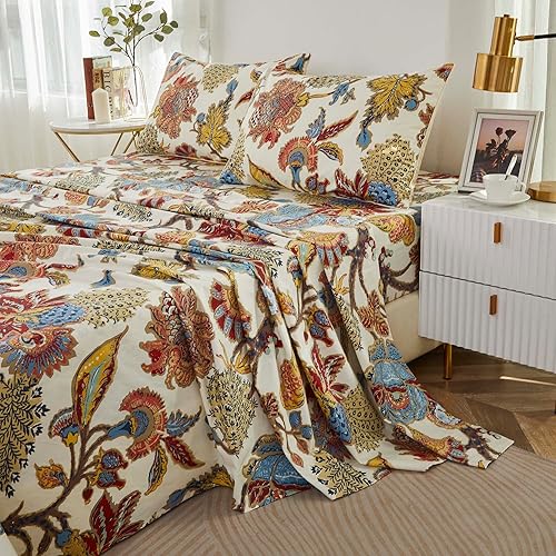 Vista 29 de SOFTTA - 1 funda nórdica + 2 fundas de almohada Paisley Modern Juego de cama 100% algodón egipcio