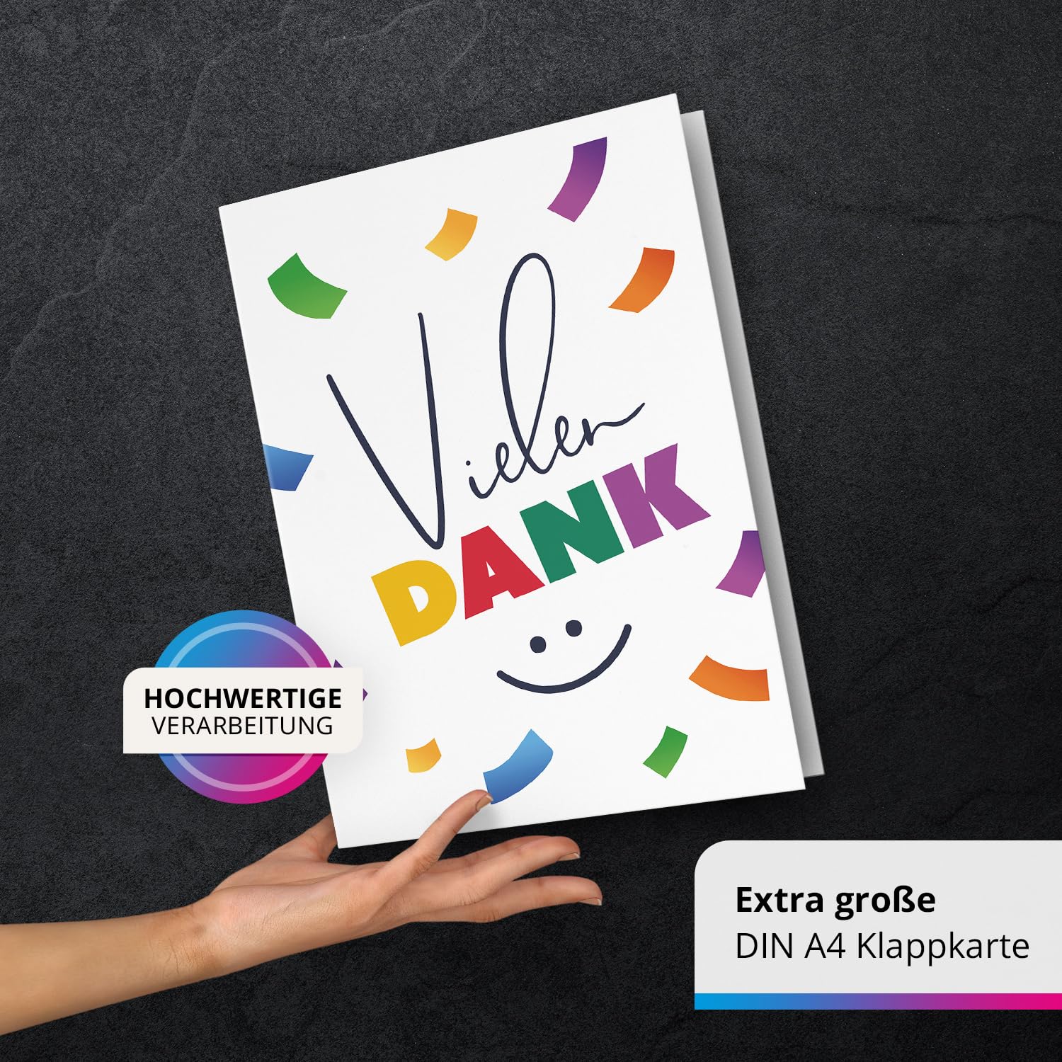 XXL Gutscheinkarte DIN A4 – Motiv Besteck/Dinner, Klappkarte Mit Umschlag, Für Geburtstag, Hochzeit, Weihnachten