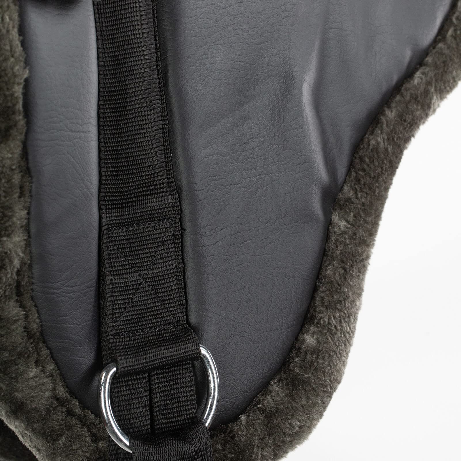 HORZE Selle sans arçon PU Suede, Noir