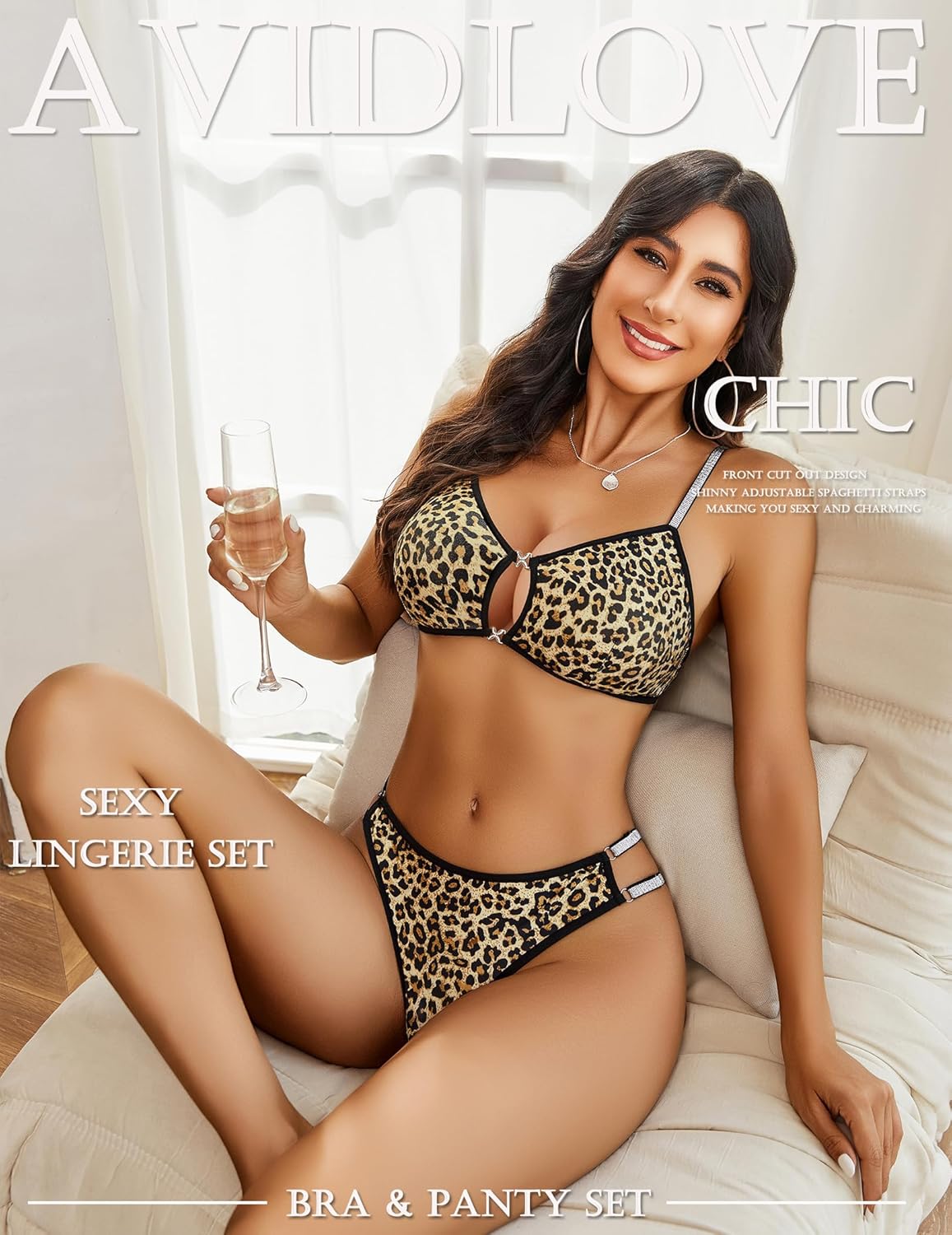 Avidlove Lingerie Set for Women Cut Out Sexy 2 Piece Bra and Panty Set Strappy Underwear Lingerie - Image 2