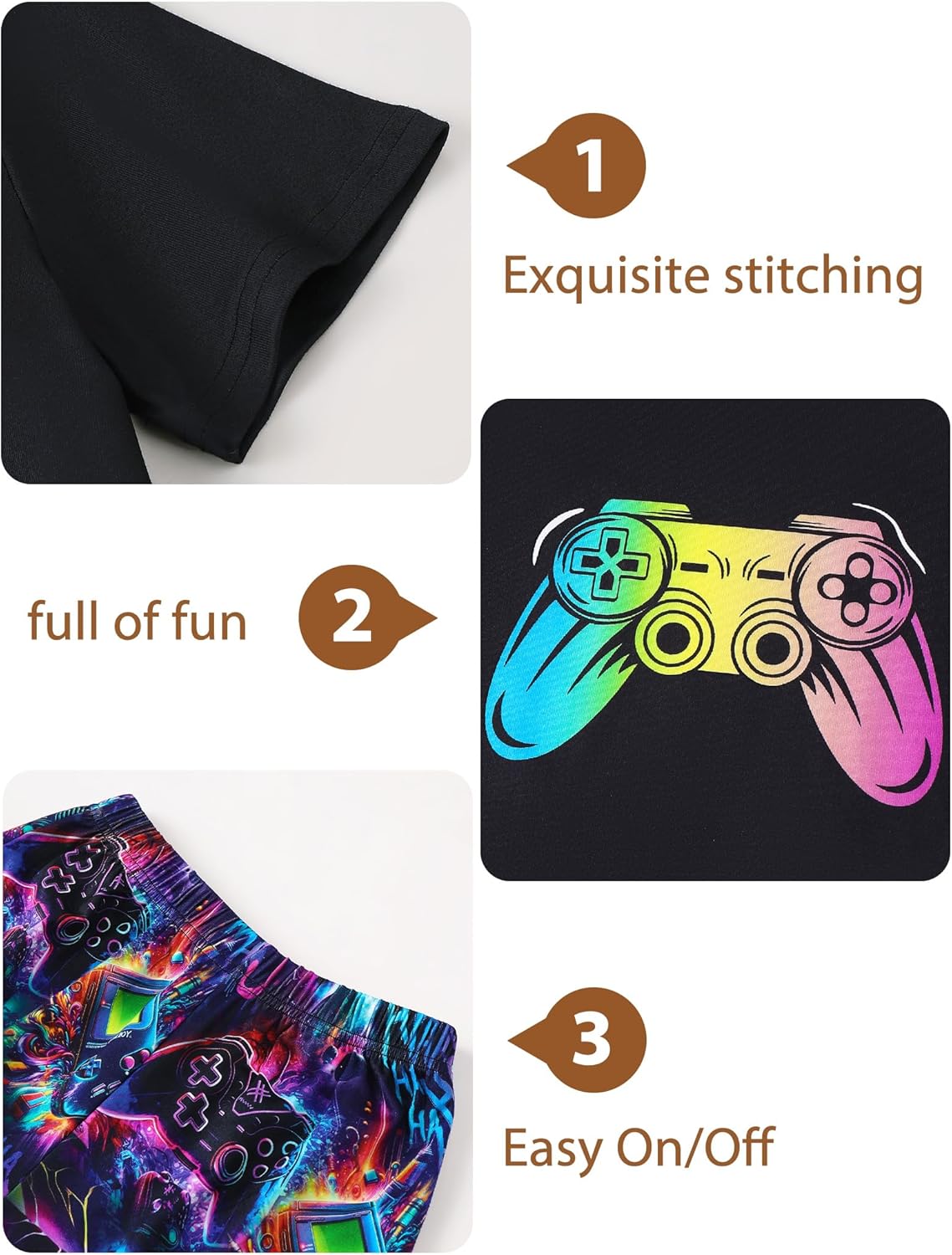 Mikrdoo Boys Pajamas Short Sleeve Summer Cool PJs Set 2-Piece Cozy Sleepwear for Kids Size 6-16 Years - Image 5