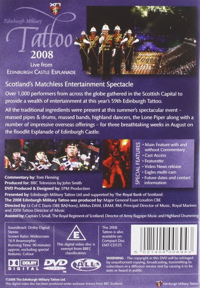 Edinburgh Military Tattoo 2008 [DVD]: Amazon.co.uk: DVD