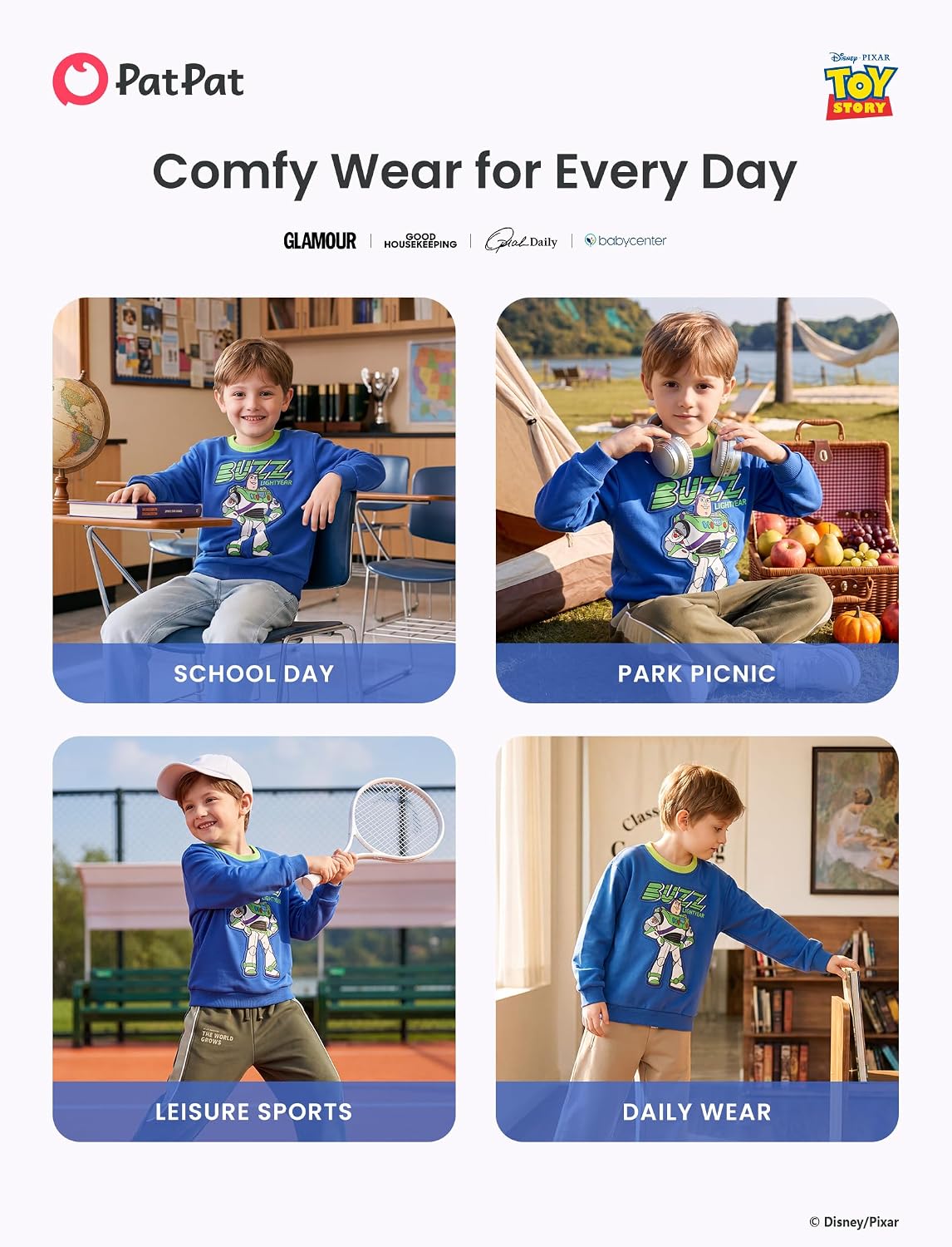Disney Boys Crewneck Sweatshirt Kids Long Sleeve Pullover Apparel Top 2-9Y image 5