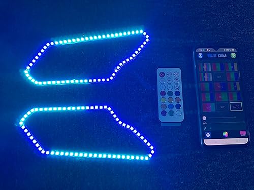 Miniatura 3 de Sando Tech X3 2017-2021 Can-Am Maverick X3 - Anillo de halo LED para faros delanteros, persecución de color, cambio de color, luz LED dinámica de