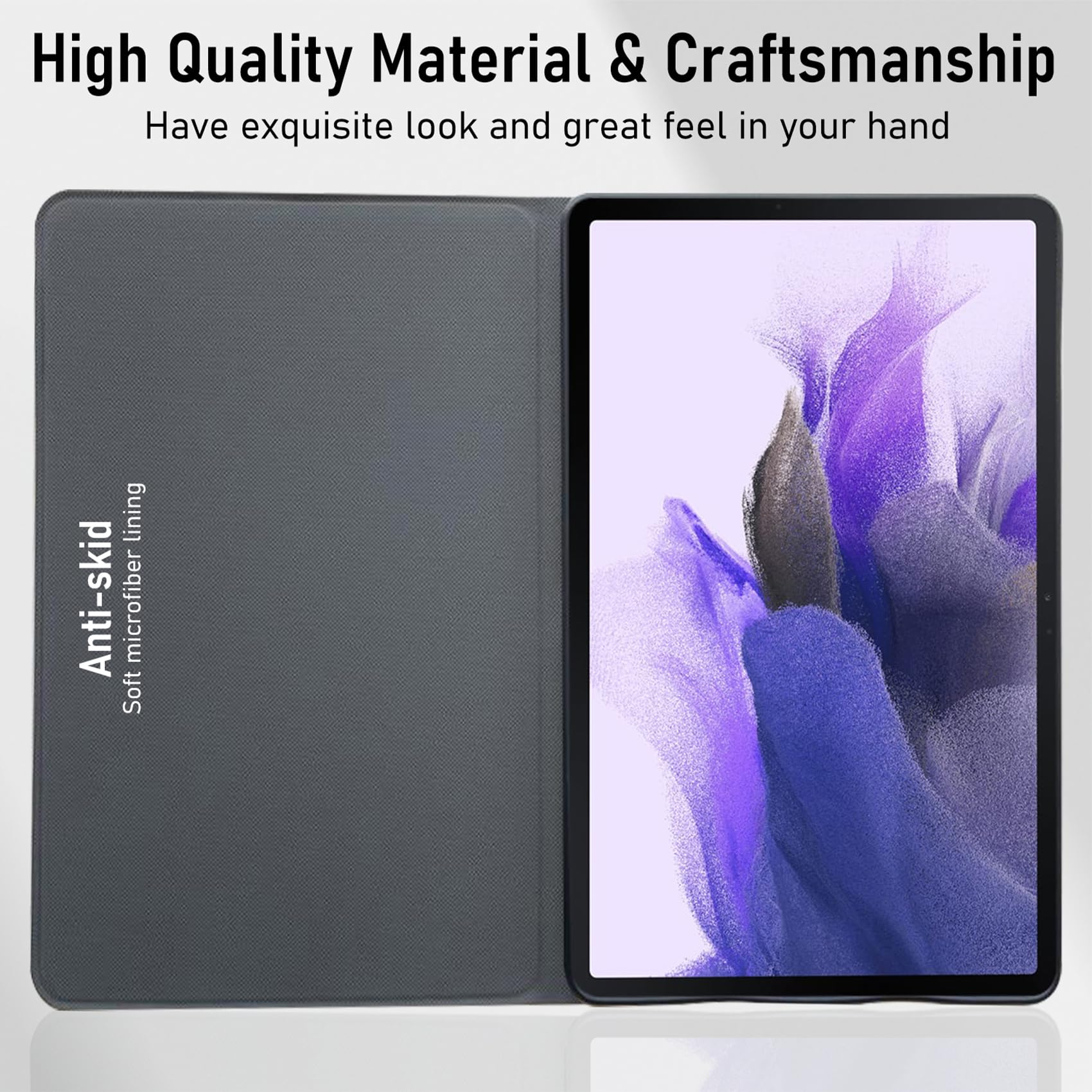 Robustrion Deer Pattern Flip Stand Case Cover for Samsung Galaxy Tab S8 Plus / S7 Plus /S7 FE 12.4 Inch SM-X800/X806/T970/T975/T976/T735 Cover - Deer Black — Amazon image 4