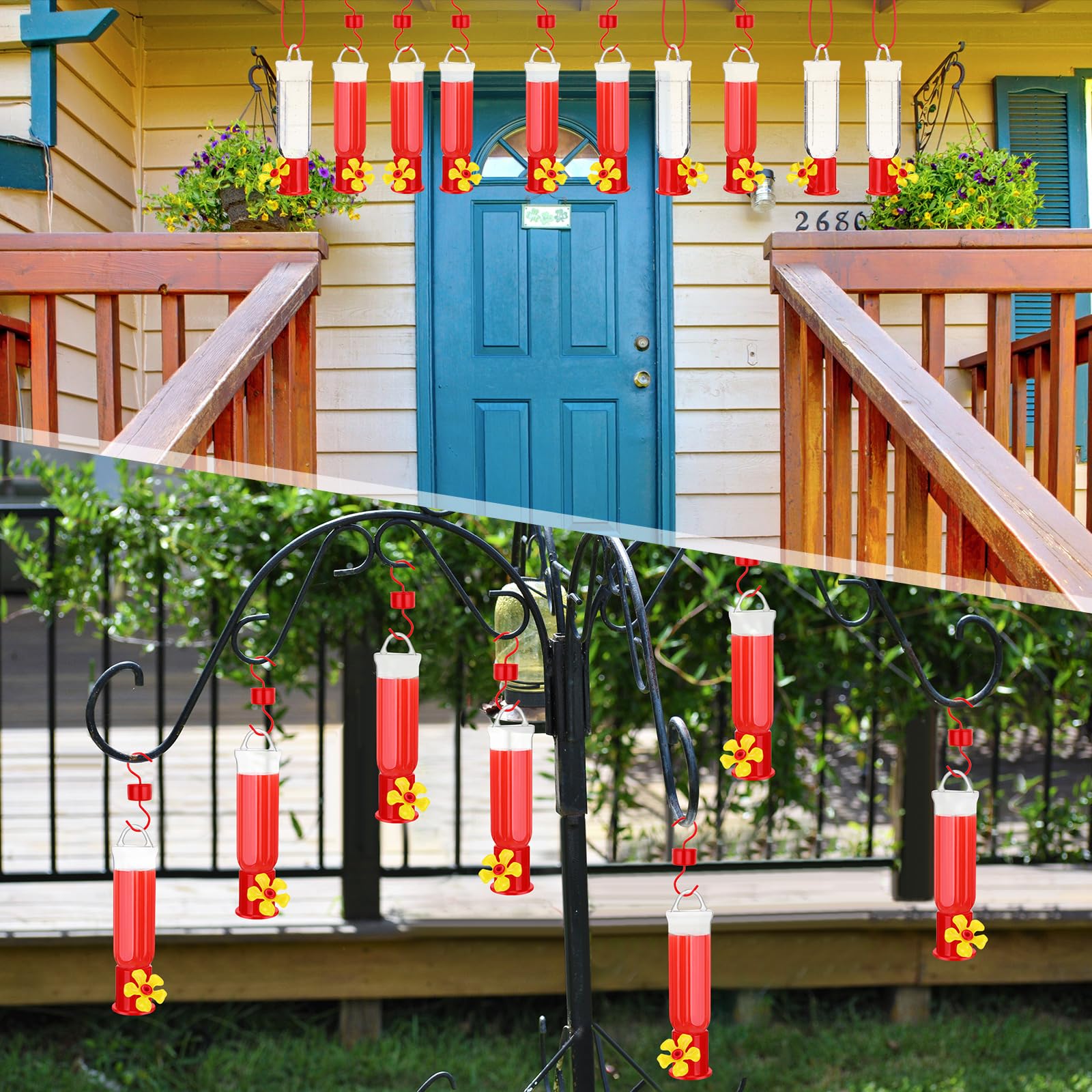 KONTONTY Lot De 12 Mangeoires À Colibris En Plastique Pour Extérieur