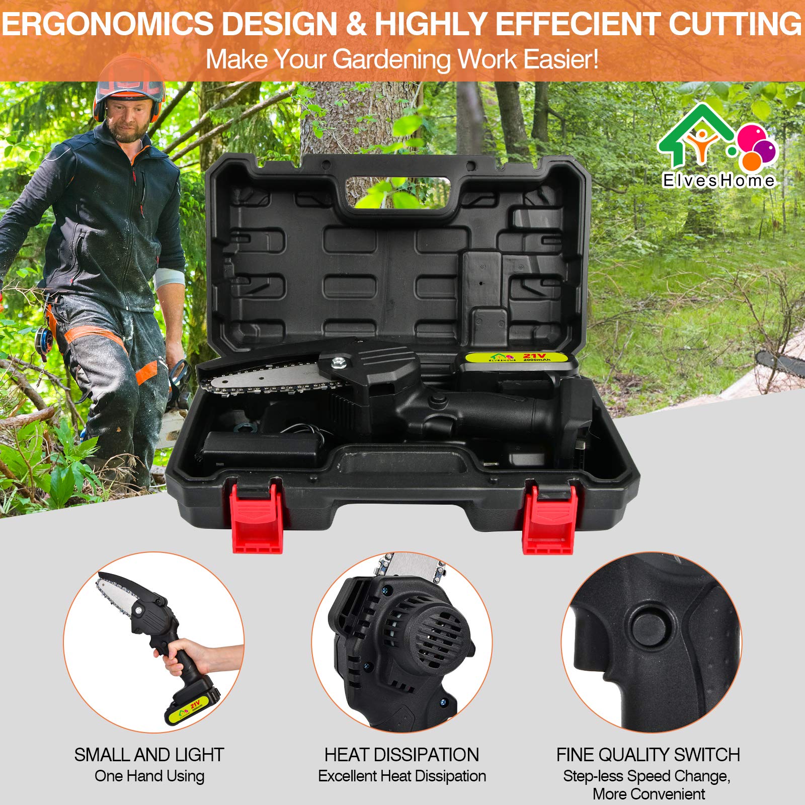 Buy Mini Chainsaw, Electric Saw Battery Chainsaw, Mini Cordless