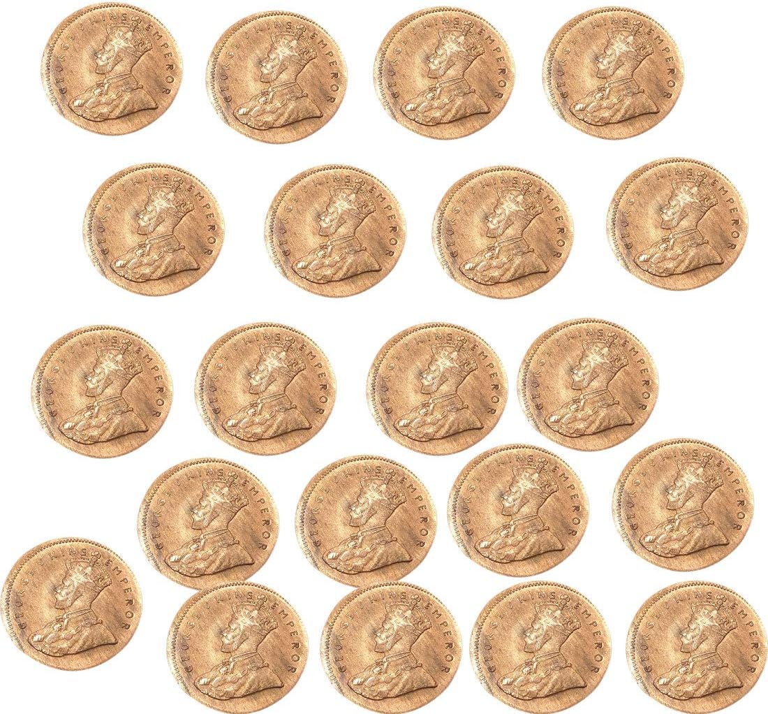 Sahiba Gems Copper Coin/Sikka for Pooja/Astrological and Lal Kitab Remedy - Set of 21 Pcs