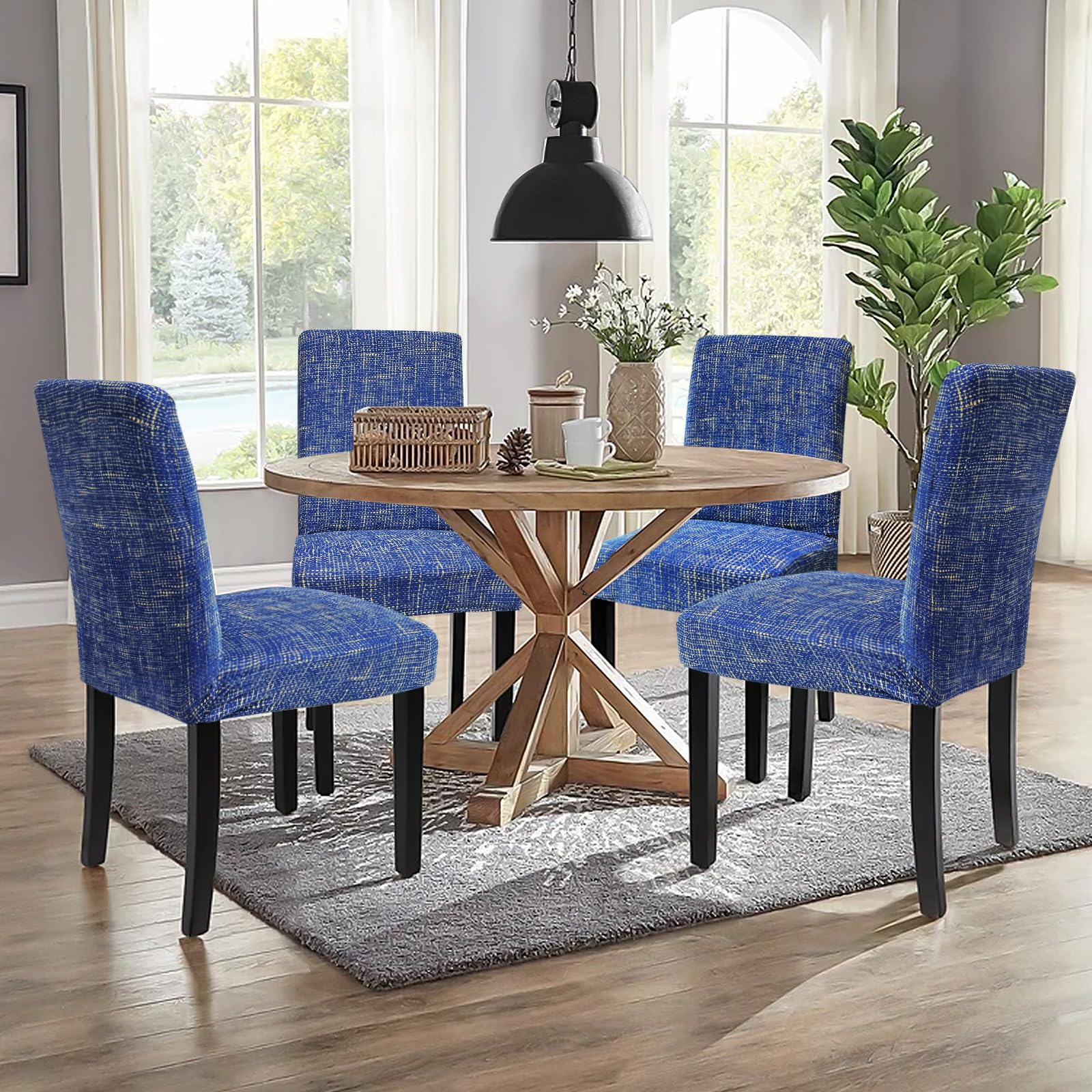 Sufdari Chair Covers 6,Stretch Dining Chair Covers - Image 2