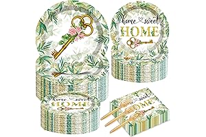 50 Guests House Warming Decoration: Housewarming Party Supplies Tableware Set