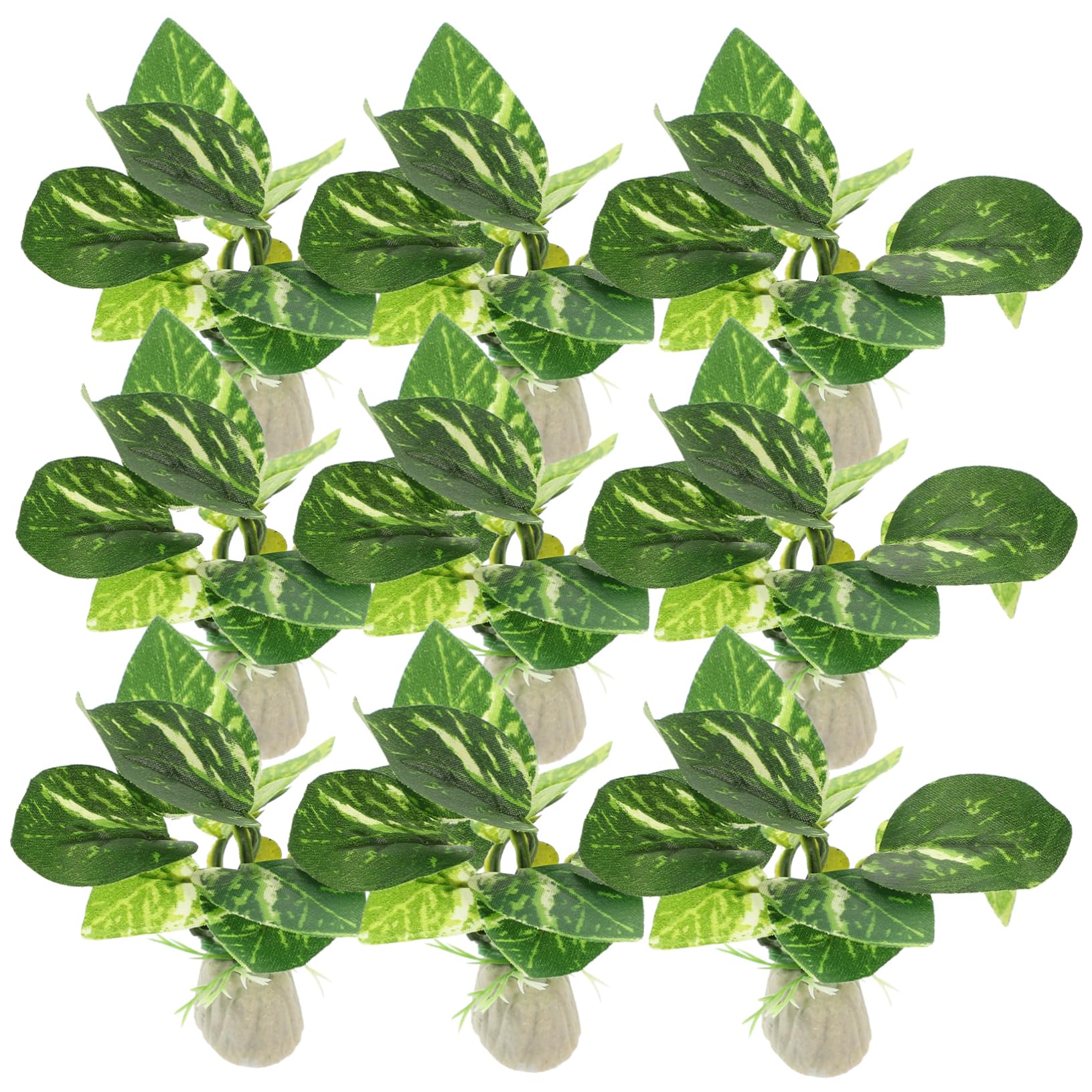 HOUDERCO 10Pcs Artificial Aquarium Plants Simulation Fish Tank Decorations Plastic Fish Tank Accessories for Creative Aquarium Decor Non Fading Design