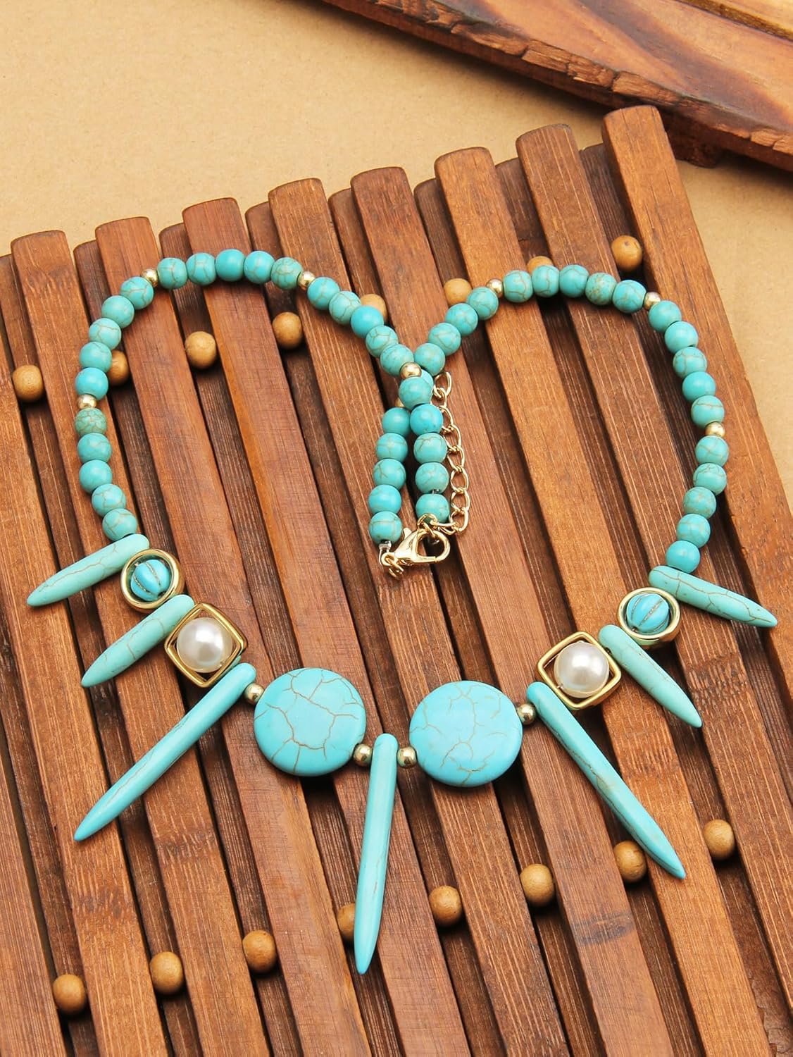 Jeilwiy Leather Necklace For Women Funky Necklace Choker String Cord Necklace with Pendant Boho Style Jewelry - Image 5