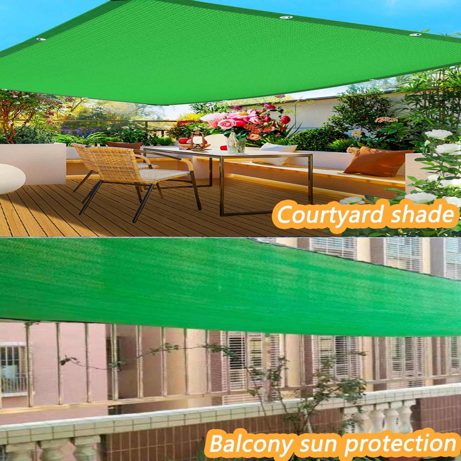 40% Rete Solare Verde,3X8m 4x6m 5x10m 8x8m Rete Ombreggiante Con Occhielli, Facile Da Installare, Telo Ombreggiante Per Serra, Rete Resistente Ai Raggi UV Per Piante Di Fiori Da Giardino(Size:4X4M
