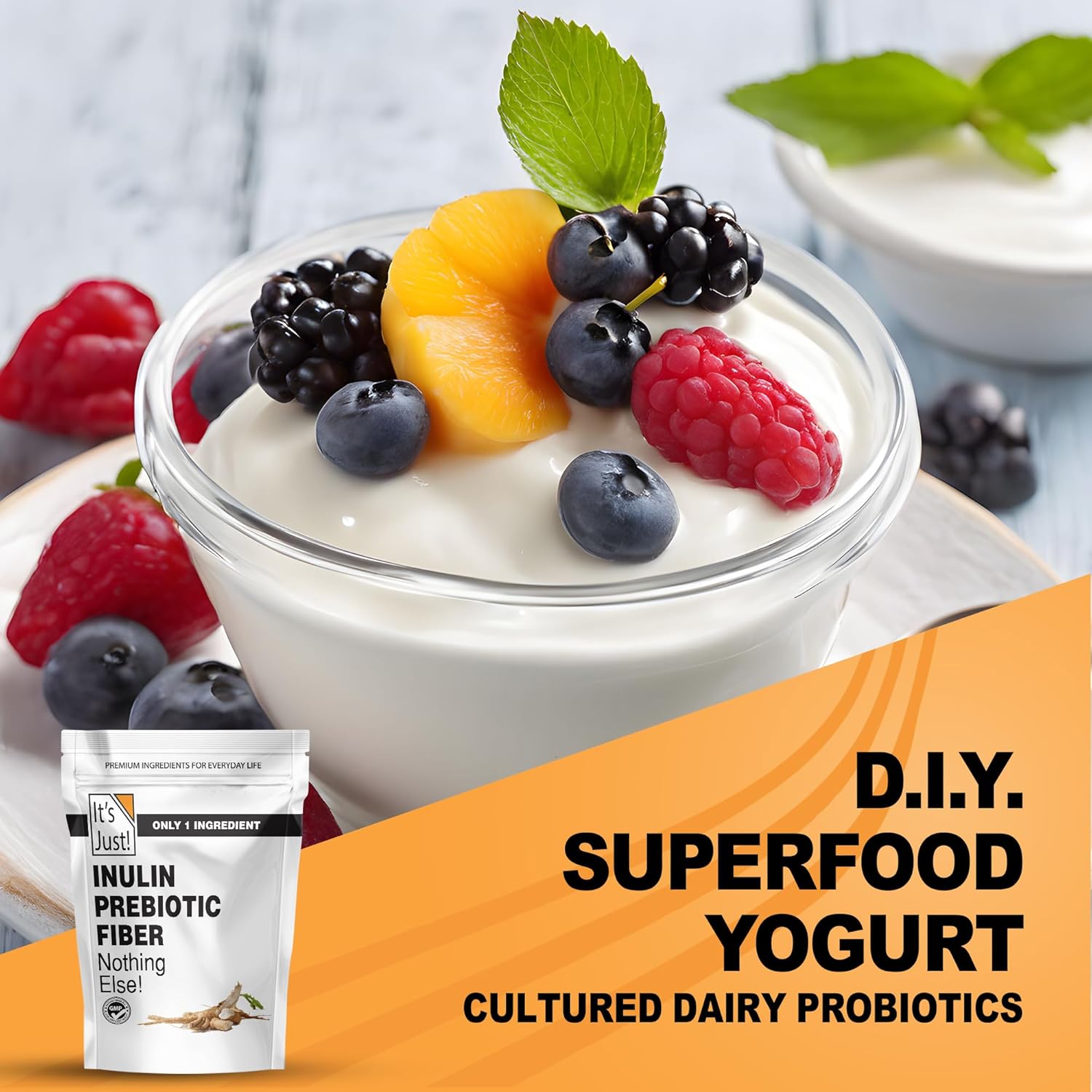 It's Just! - Inulin Prebiotic Fiber, Water Soluble, Chicory Root Powder, Promotes Gut Health, Made in USA, Product of Belgium, Vegan/Keto Friendly - Image 4