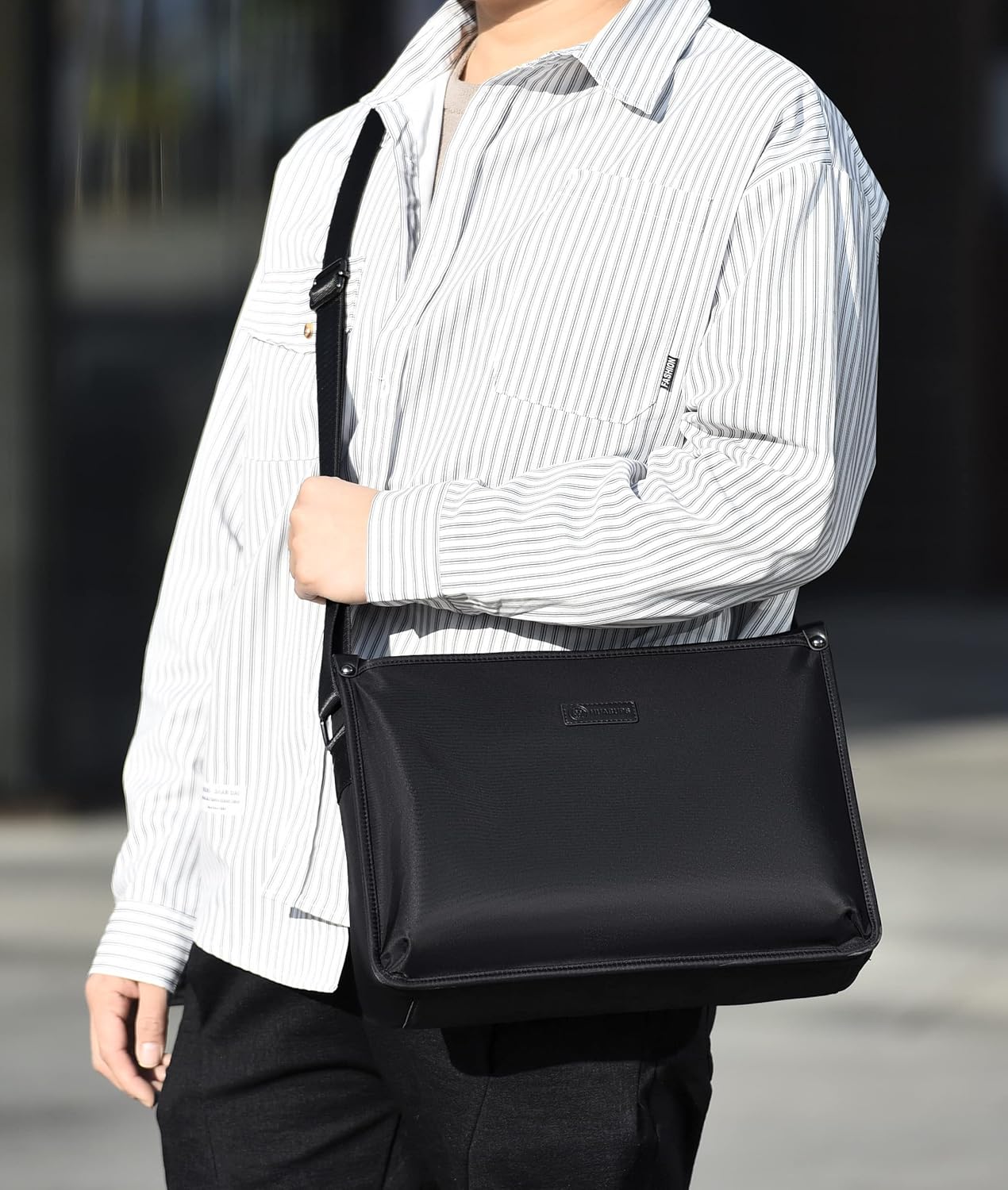 FSD.WG Messenger Bag for Work & Business Travel for Men Waterproof Durable Shoulder Bag