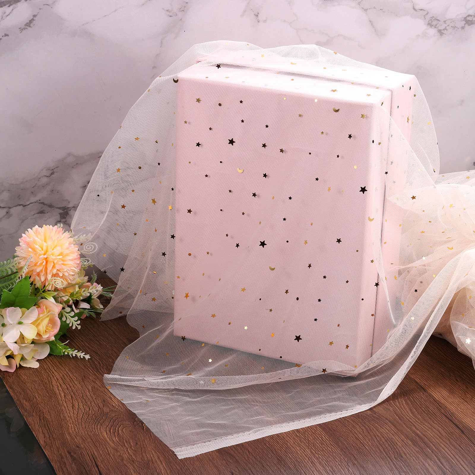 Tulle In Rotolo 48cmx10m - Per Gonna Tutù, Decorazioni Matrimonio, Fai Da Te - Colore Rosa - Foto 6