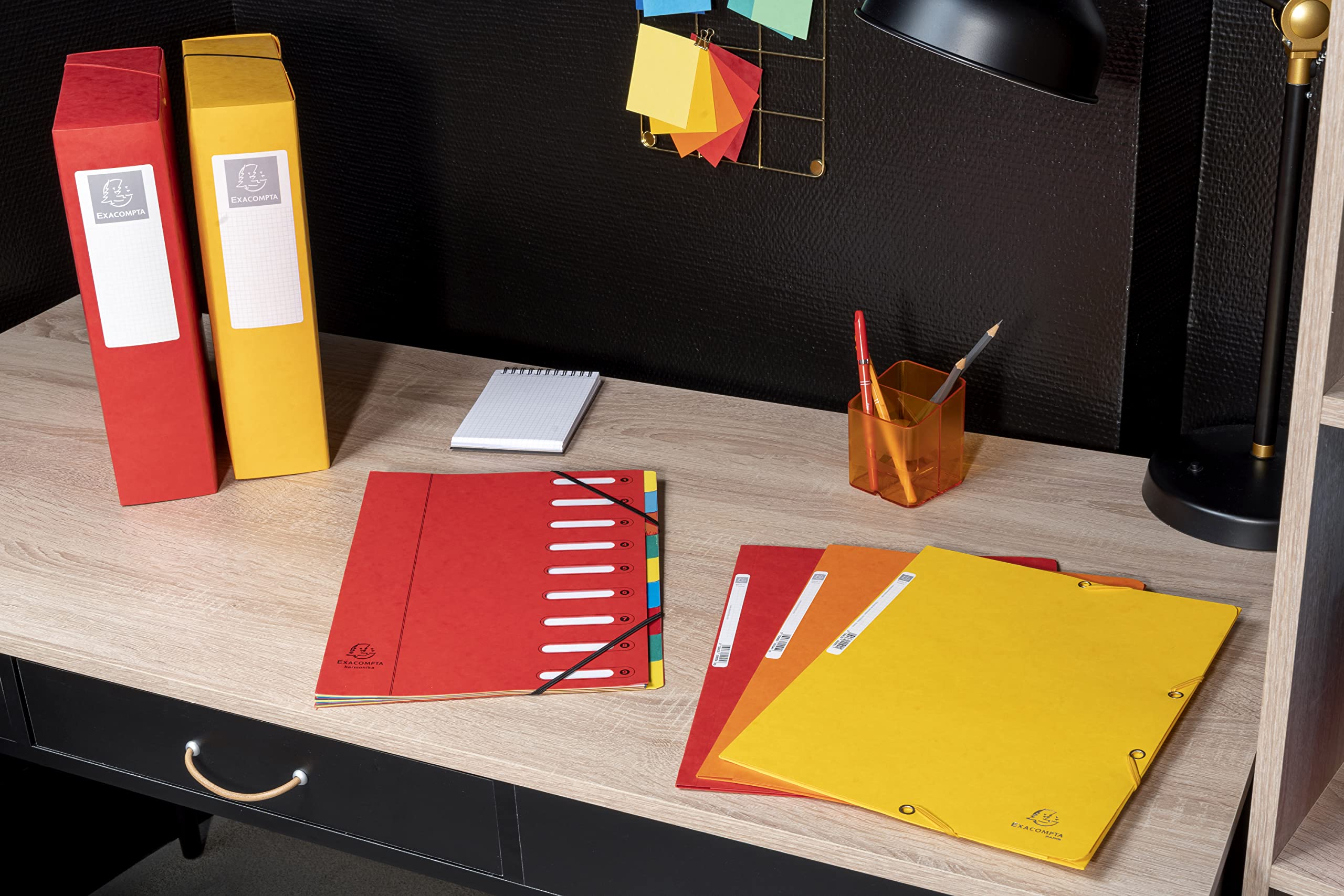 Exacompta 55532E Premium Eckspanner-Mappe. Aus extra starkem Colorspan-Karton DIN A4 mit 2 Gummizügen elfenbein Sammelmappe Dokumentenmappe ideal für Büro und Schule