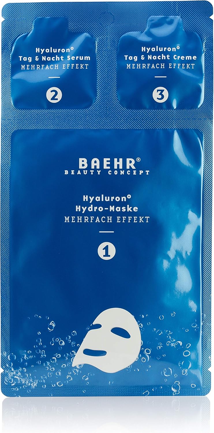Baehr Beauty Concept Hyaluron Hydro-vliesmasker, 350 g (verpakking van 3 stuks)